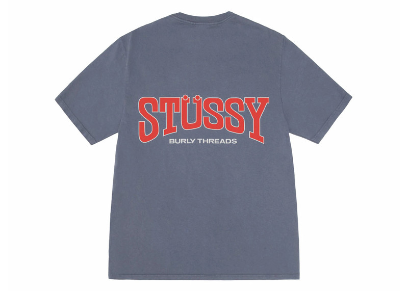 Stüssy Stussy Burly Threads Pigment Dyed Tee Indigo outlook