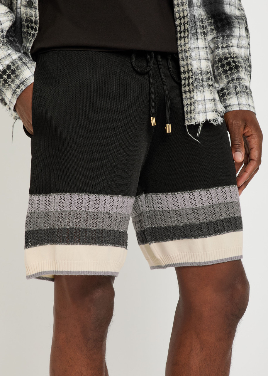 Amiri Ma Striped Fine-knit Shorts - 5