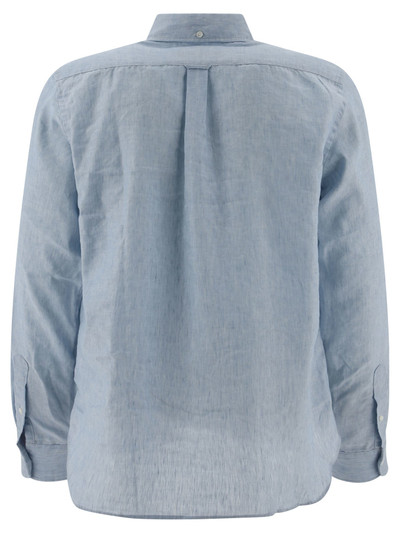 BEAMS PLUS Linen Shirt With Chest Pocket Shirts Light Blue outlook