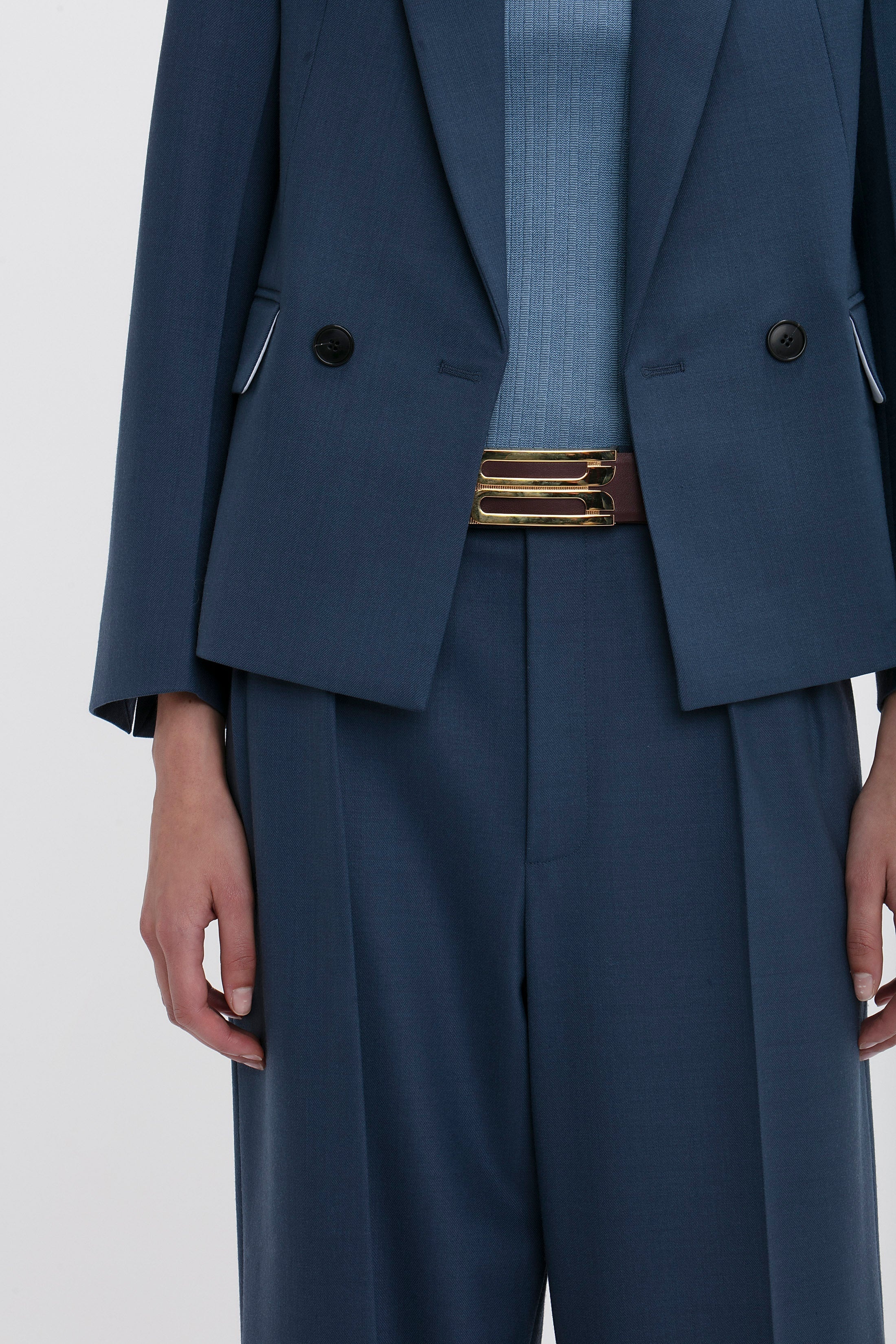 Shrunken Double Breasted Jacket In Heritage Blue - 5