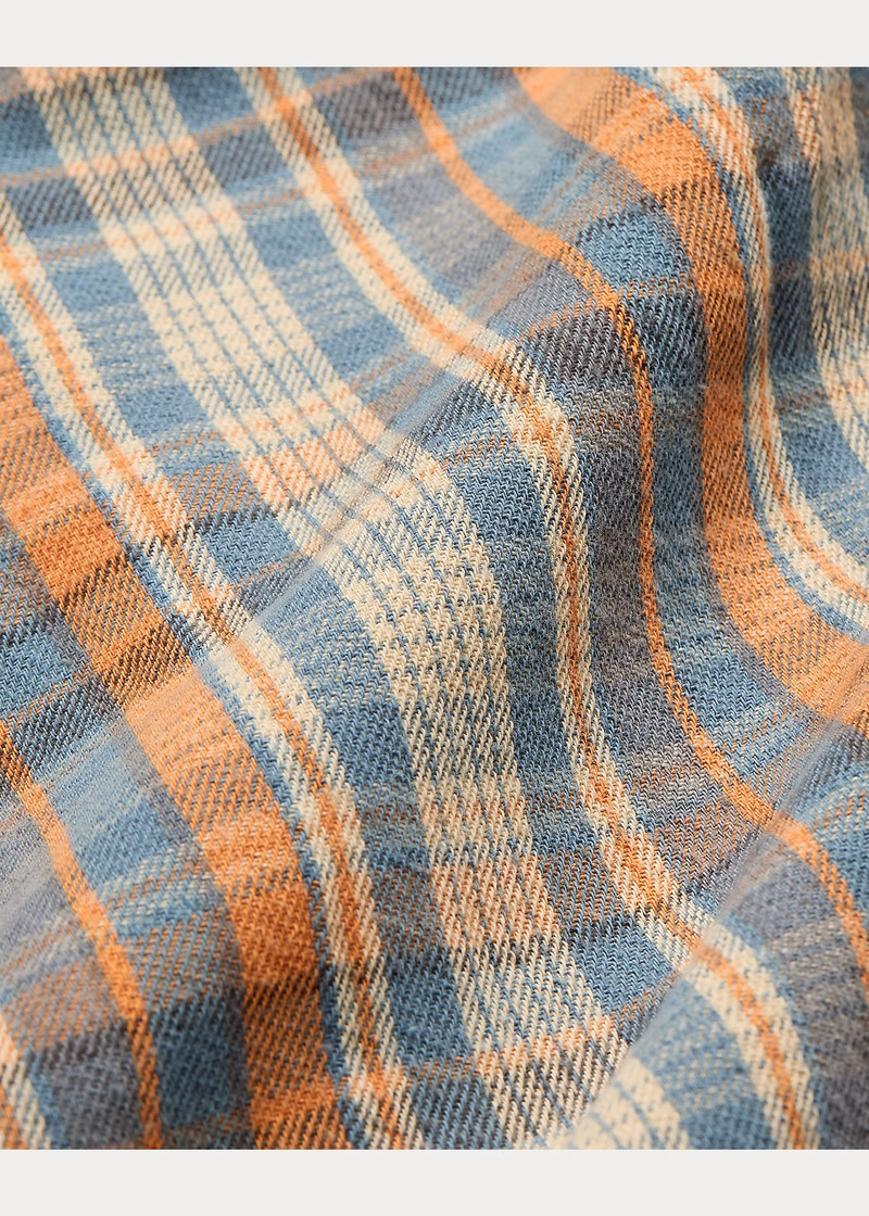 Slim Fit Plaid Twill Western Shirt 6