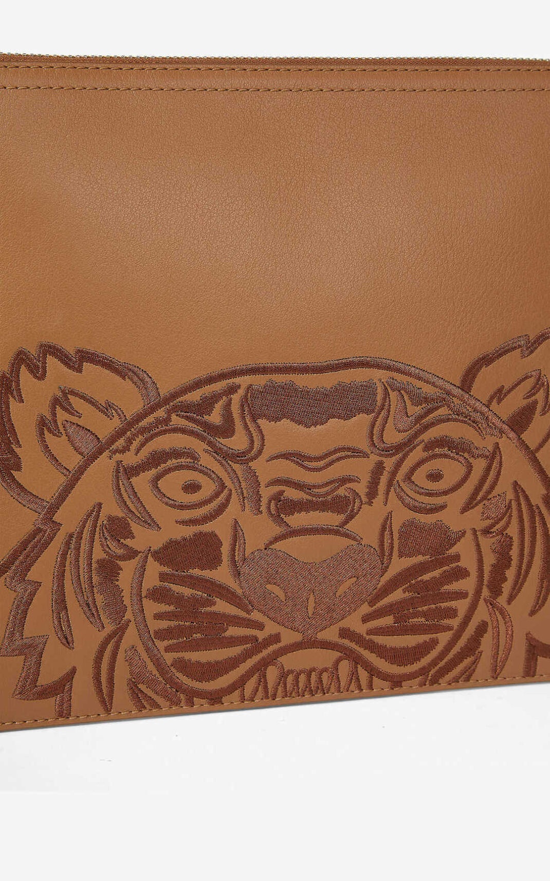 Kampus Tiger large grained leather clutch - 4