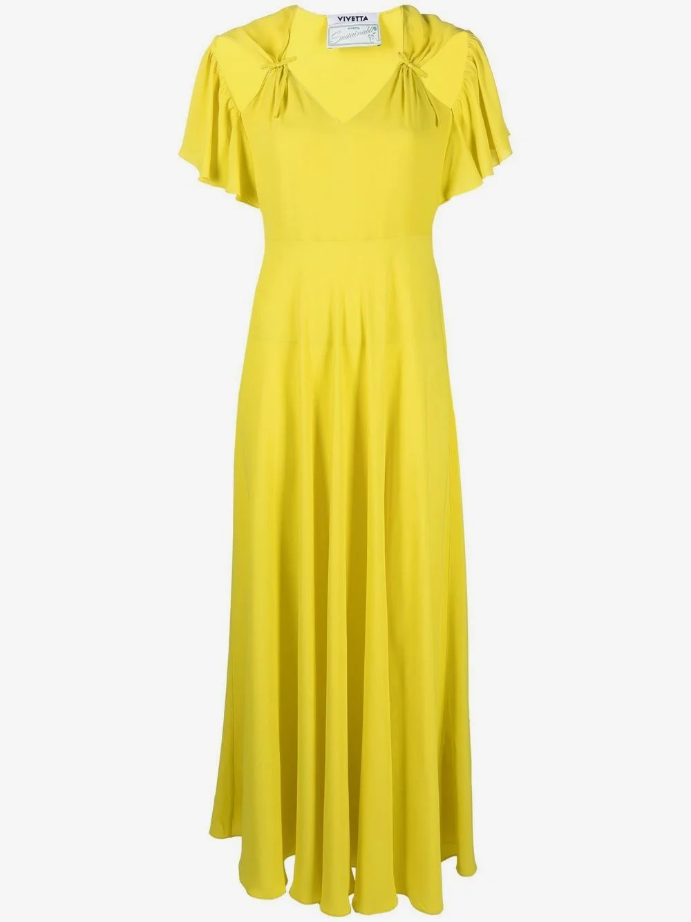 ruched cut-out maxi dress - 1