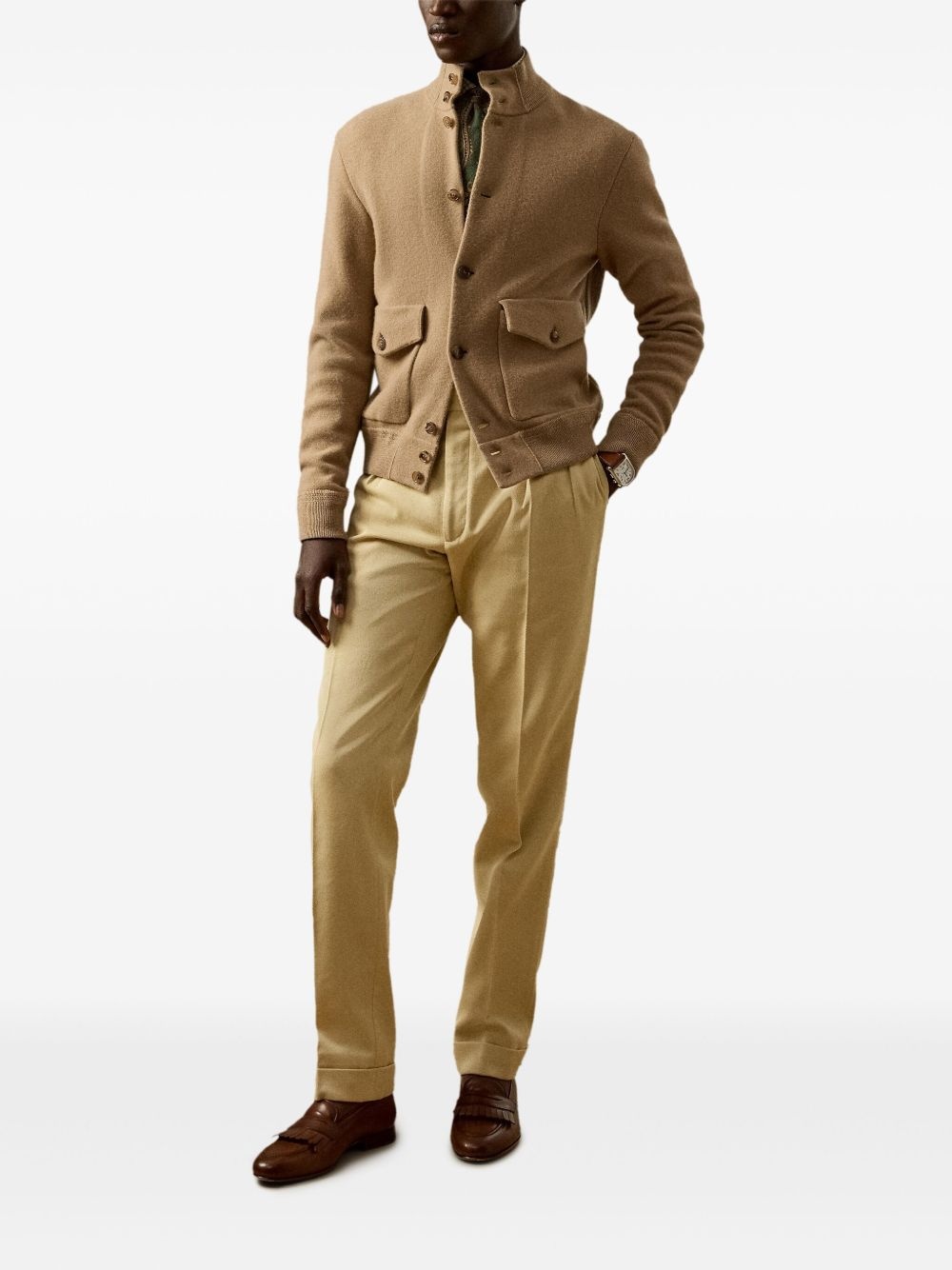 high-neck cardigan - 2
