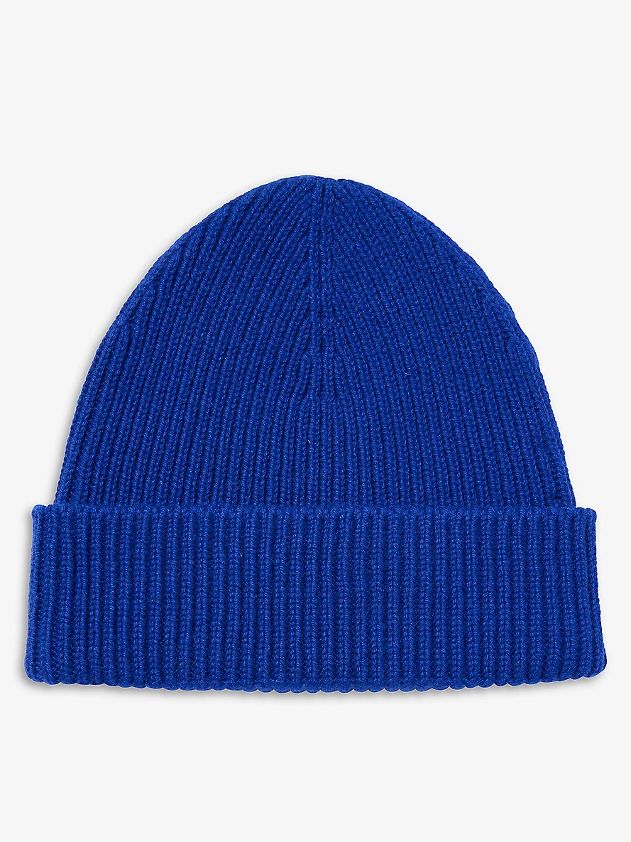 Logo-embroidered ribbed cashmere beanie - 3