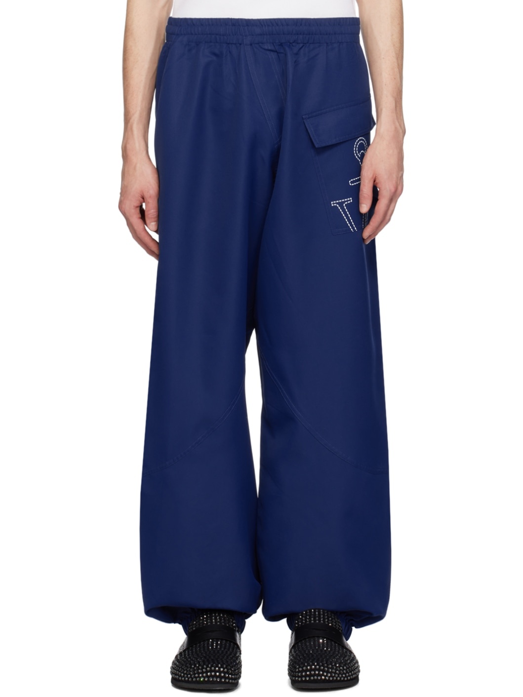 Blue Twisted Sweatpants - 1