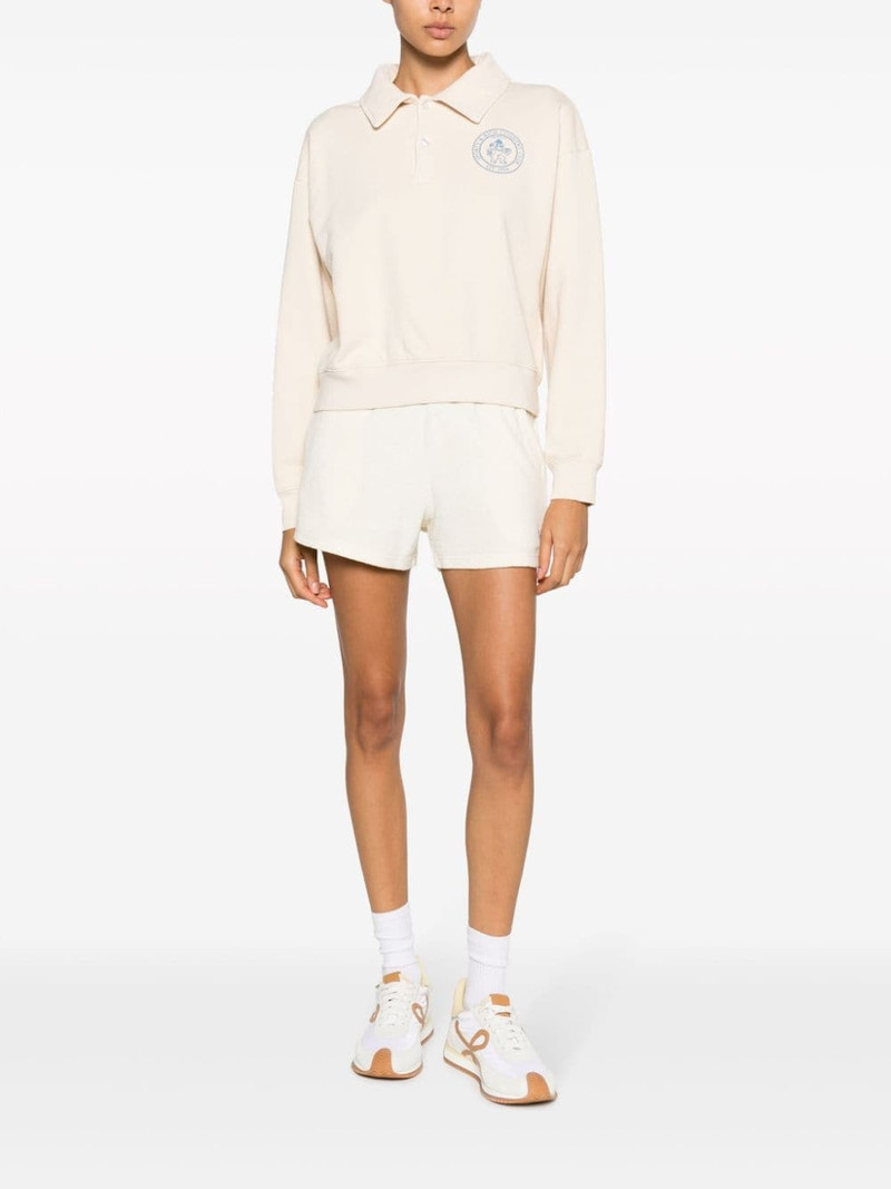 Sporty & Rich logo-print long-sleeve polo shirt outlook