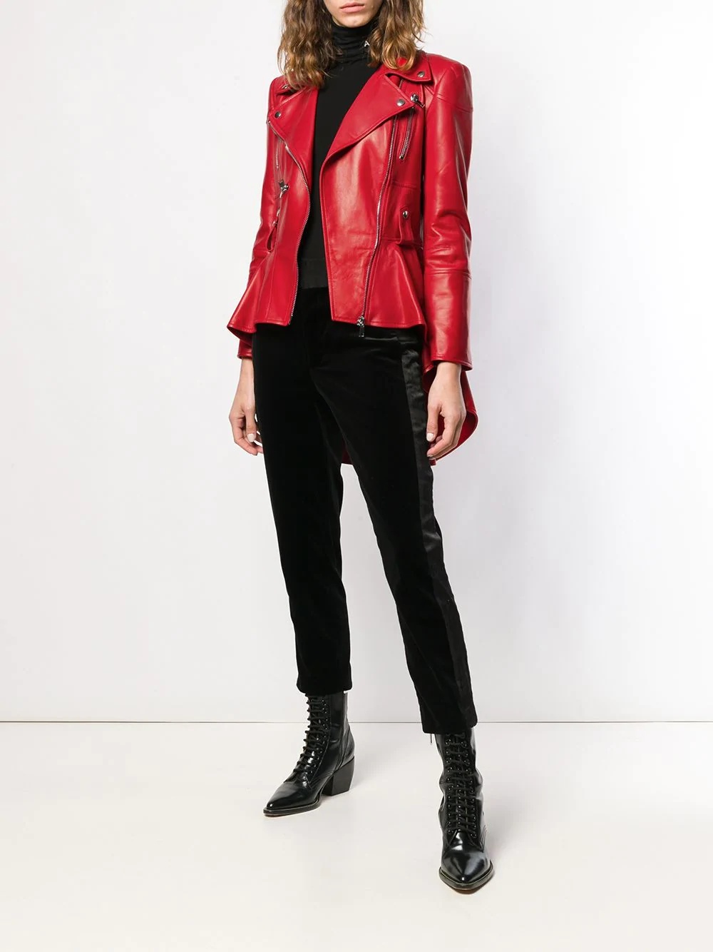 peplum biker jacket - 2