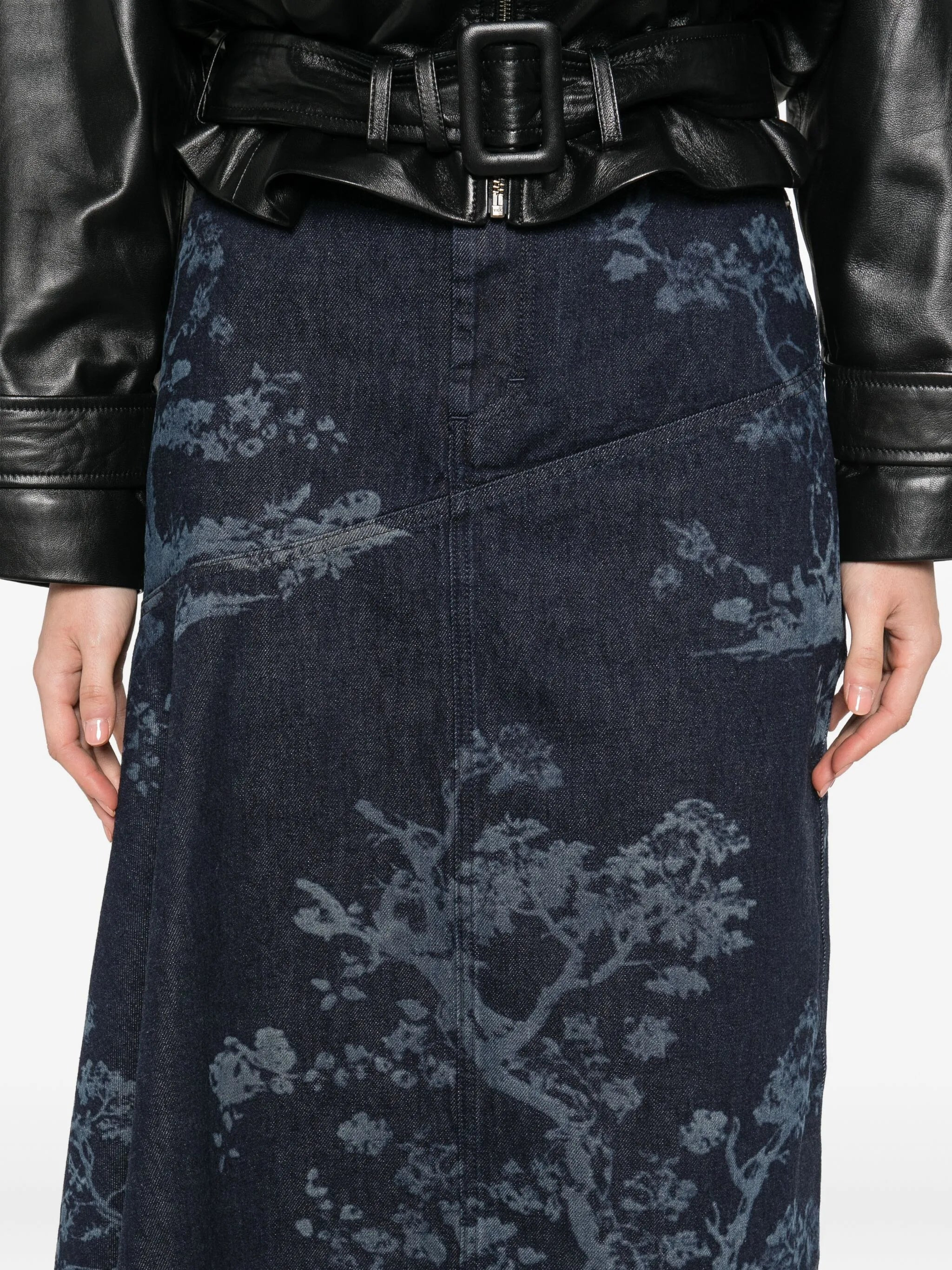 denim midi skirt - 5