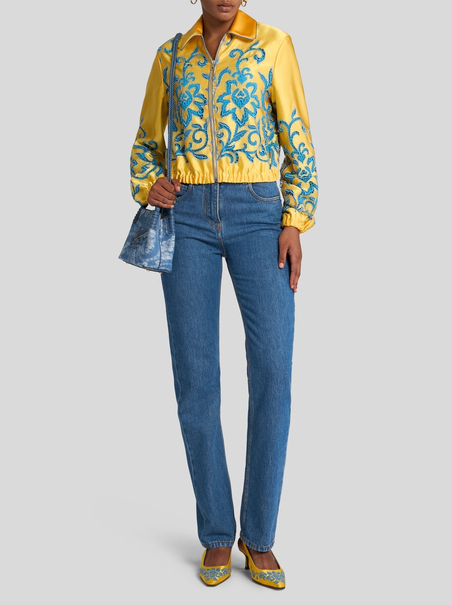 CROPPED BOMBER JACKET WITH EMBROIDERY - 3