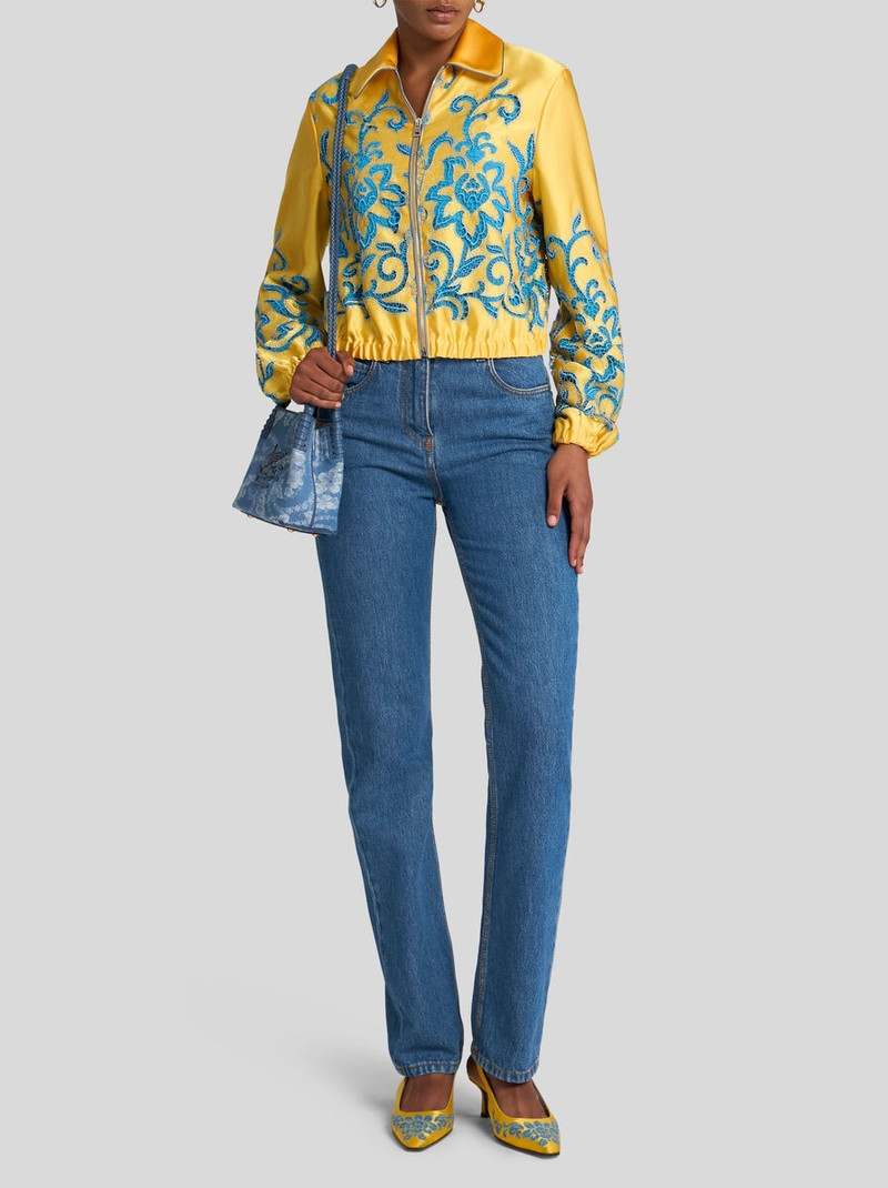 Etro CROPPED BOMBER JACKET WITH EMBROIDERY outlook