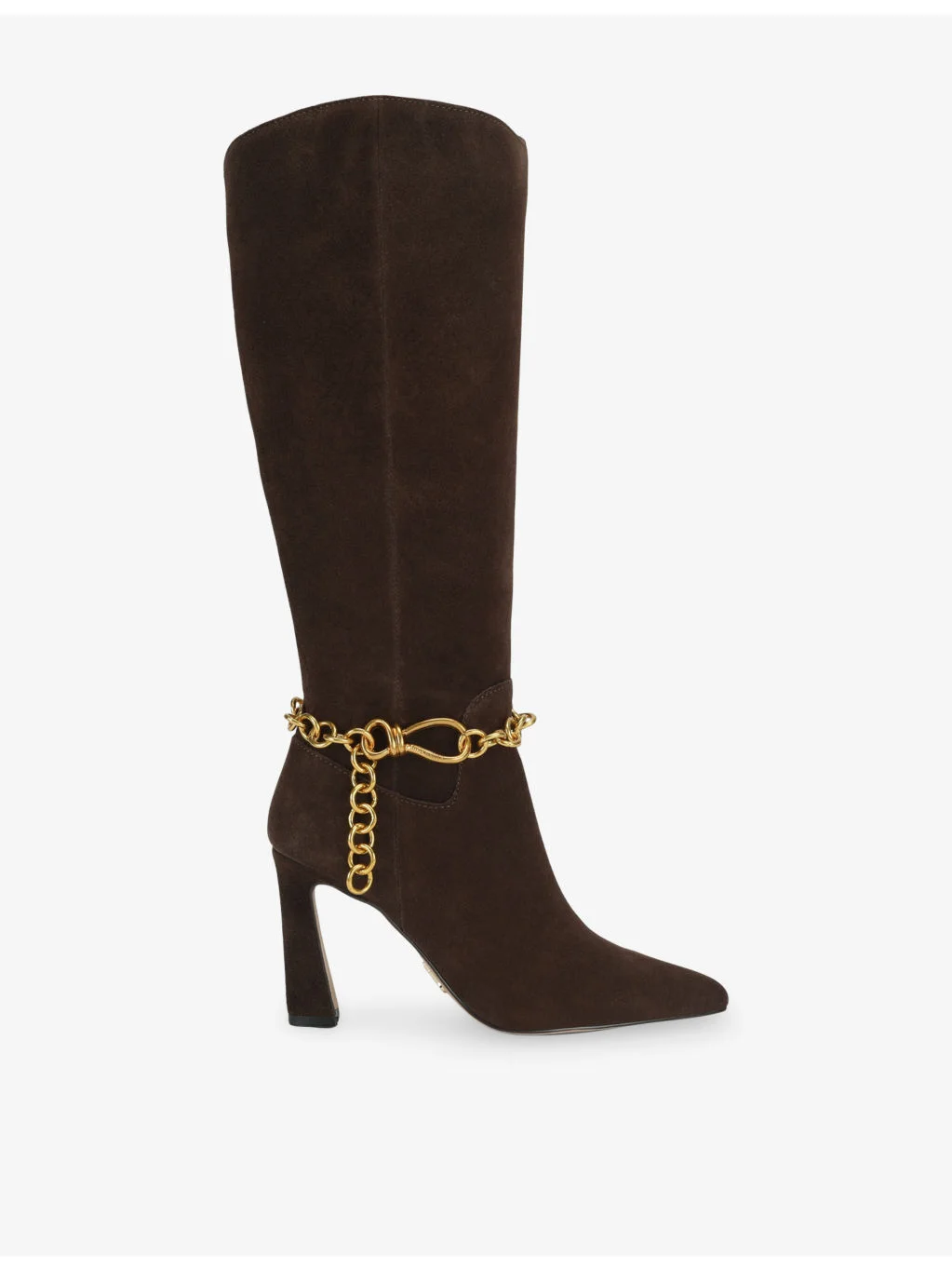 Skorcher Suede Heeled Knee-High Boots - 1