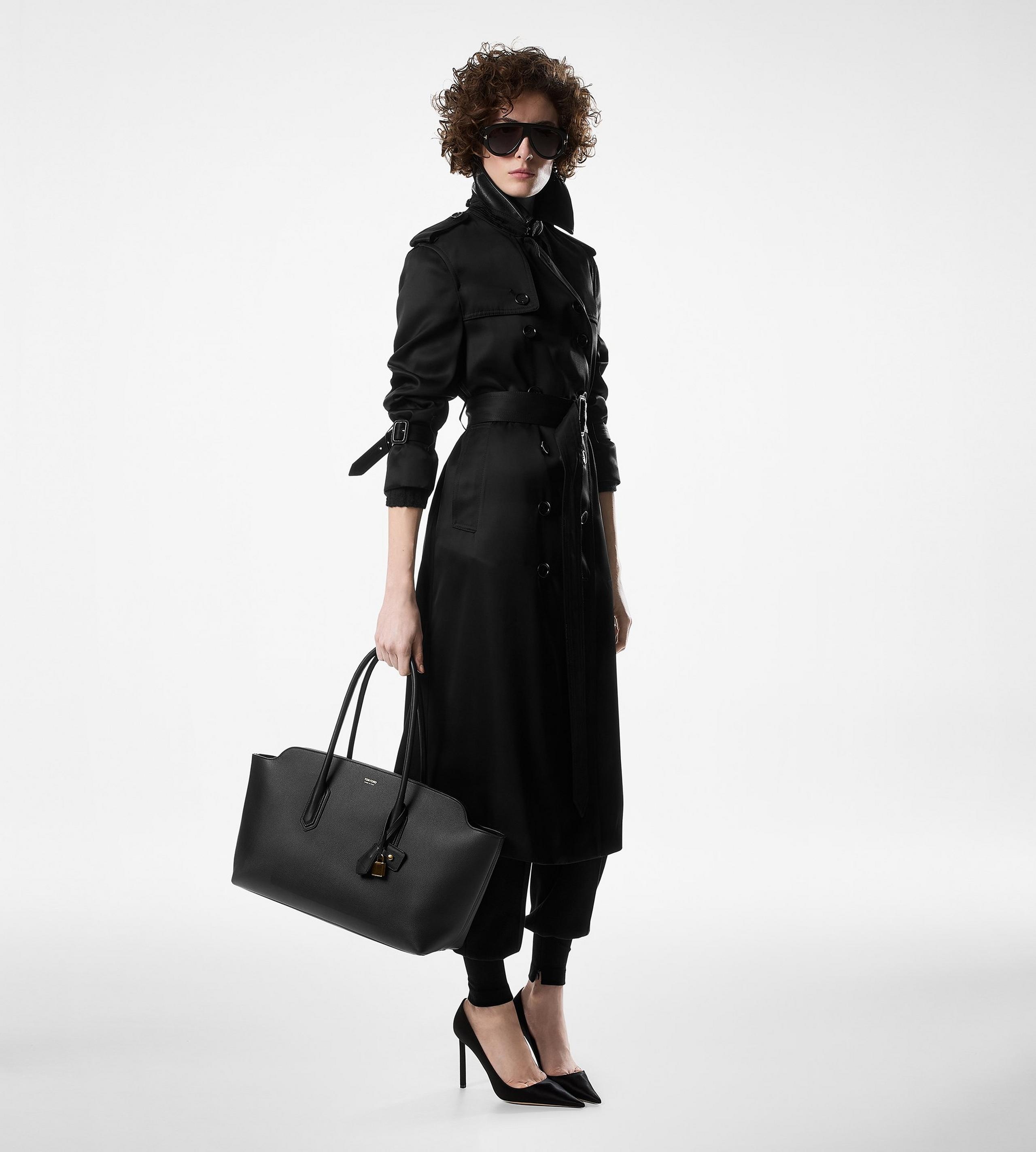 TRENCH COAT WITH LEATHER UNDERCOLLAR - 3
