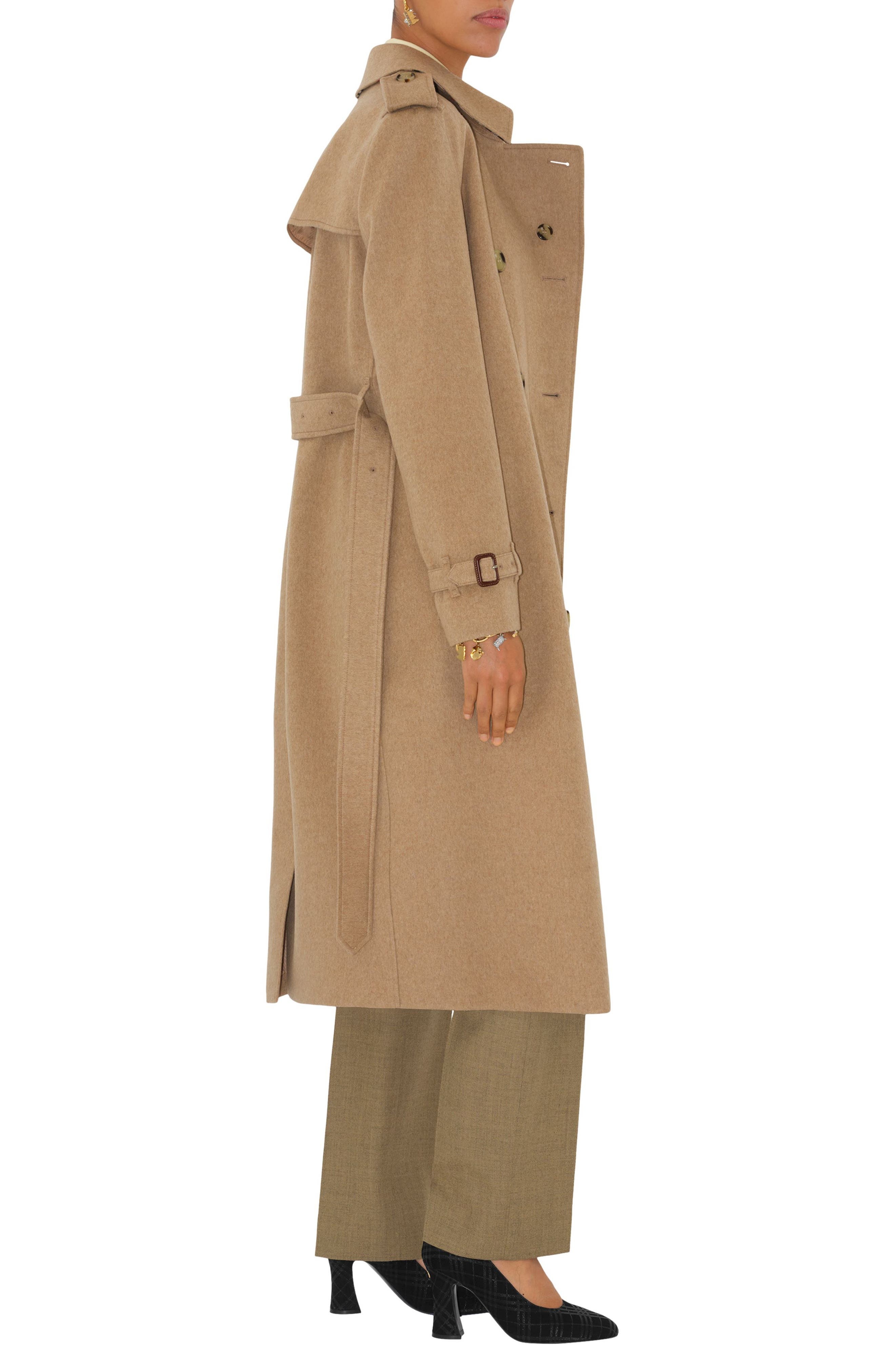 burberry Kensington Cashmere Trench Coat in Trail Melange at Nordstrom - 3