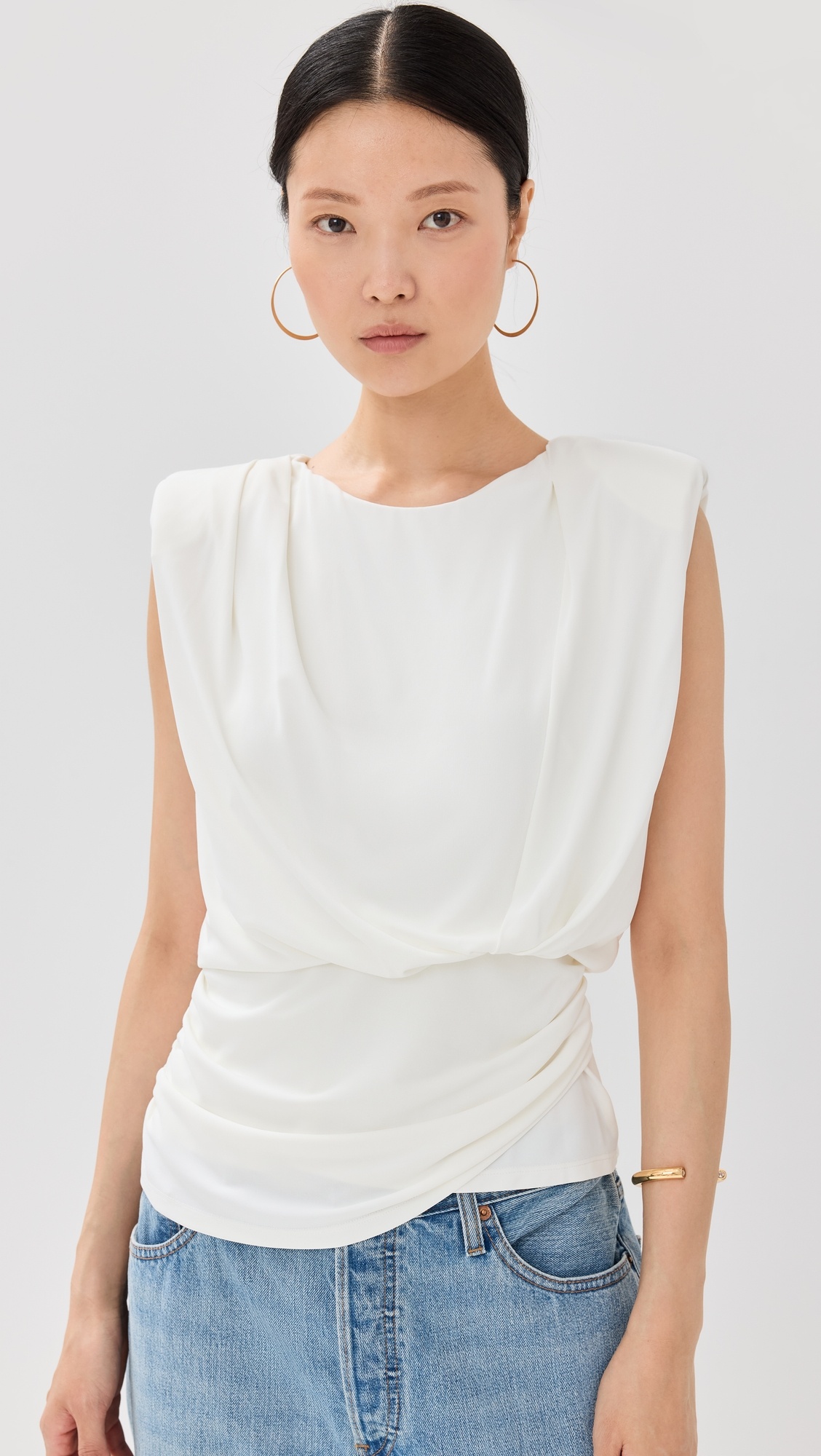 Daton Sleeveless Draped Top - 6