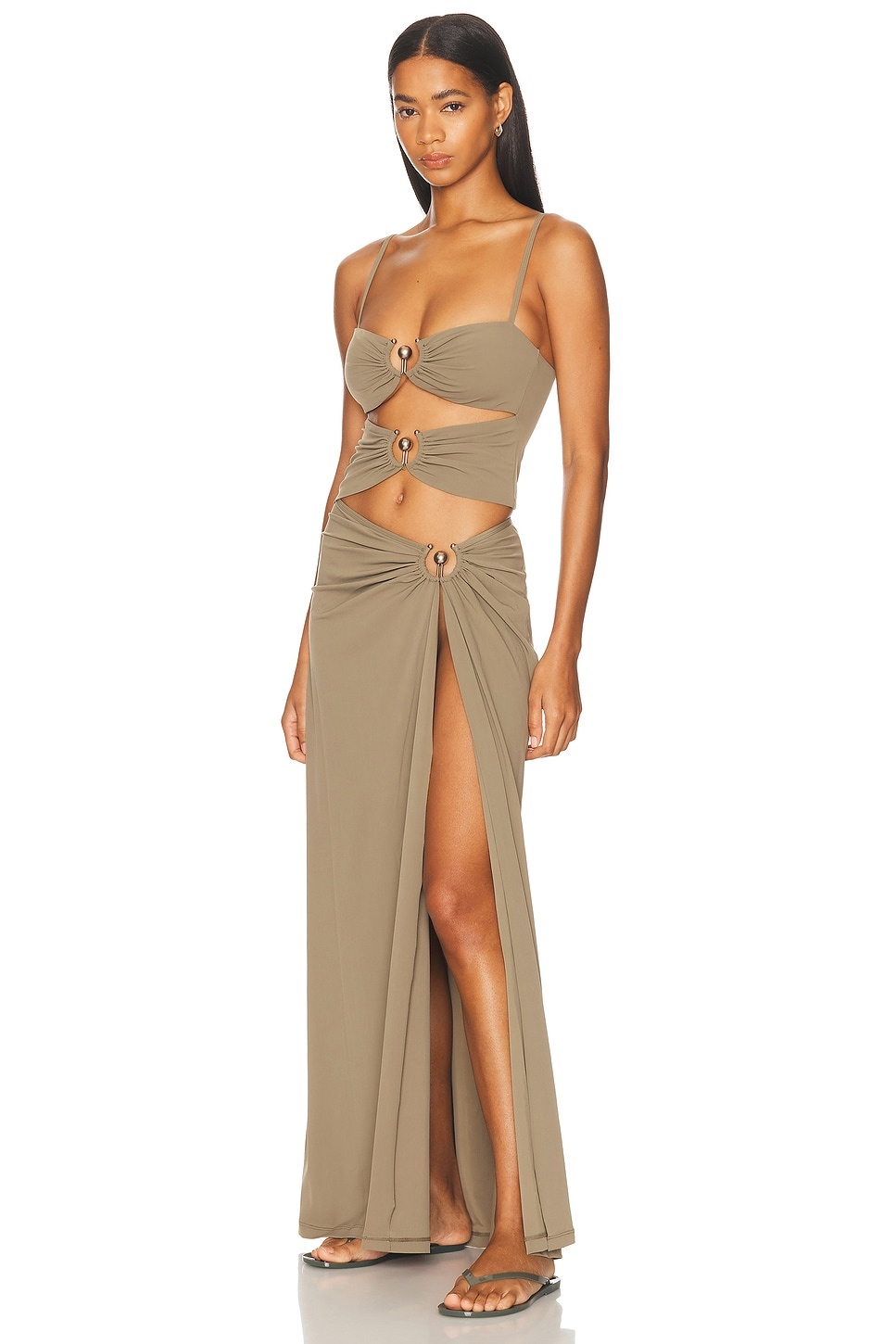 Ruched Orbit Split Dress - 2