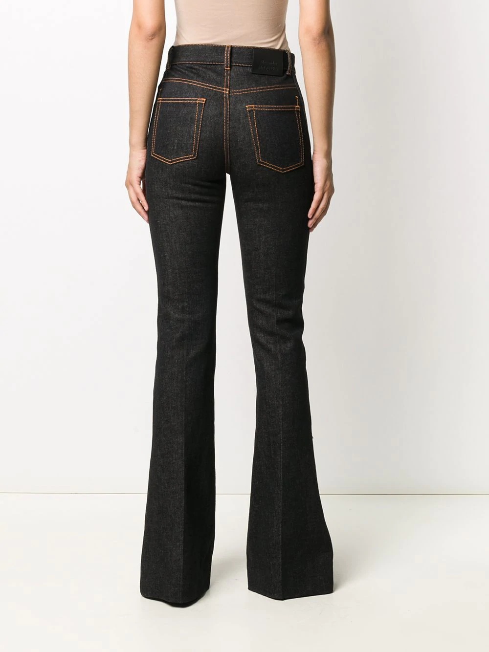 high-waisted flared jeans - 4