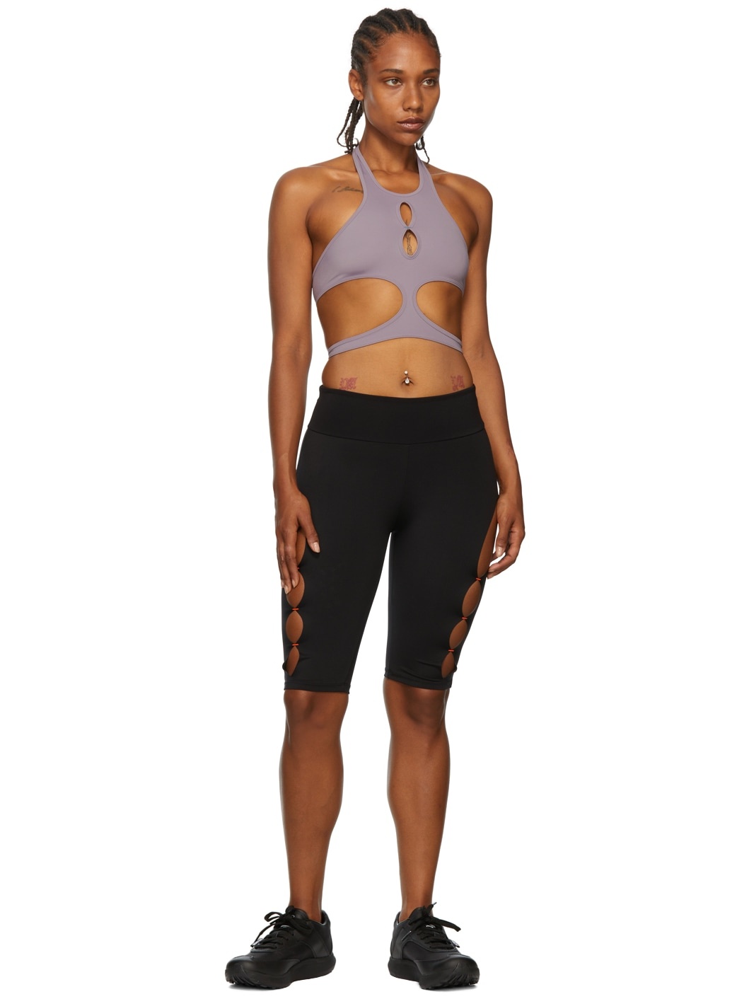 SSENSE Exclusive Purple Cut-Out Sport Bra