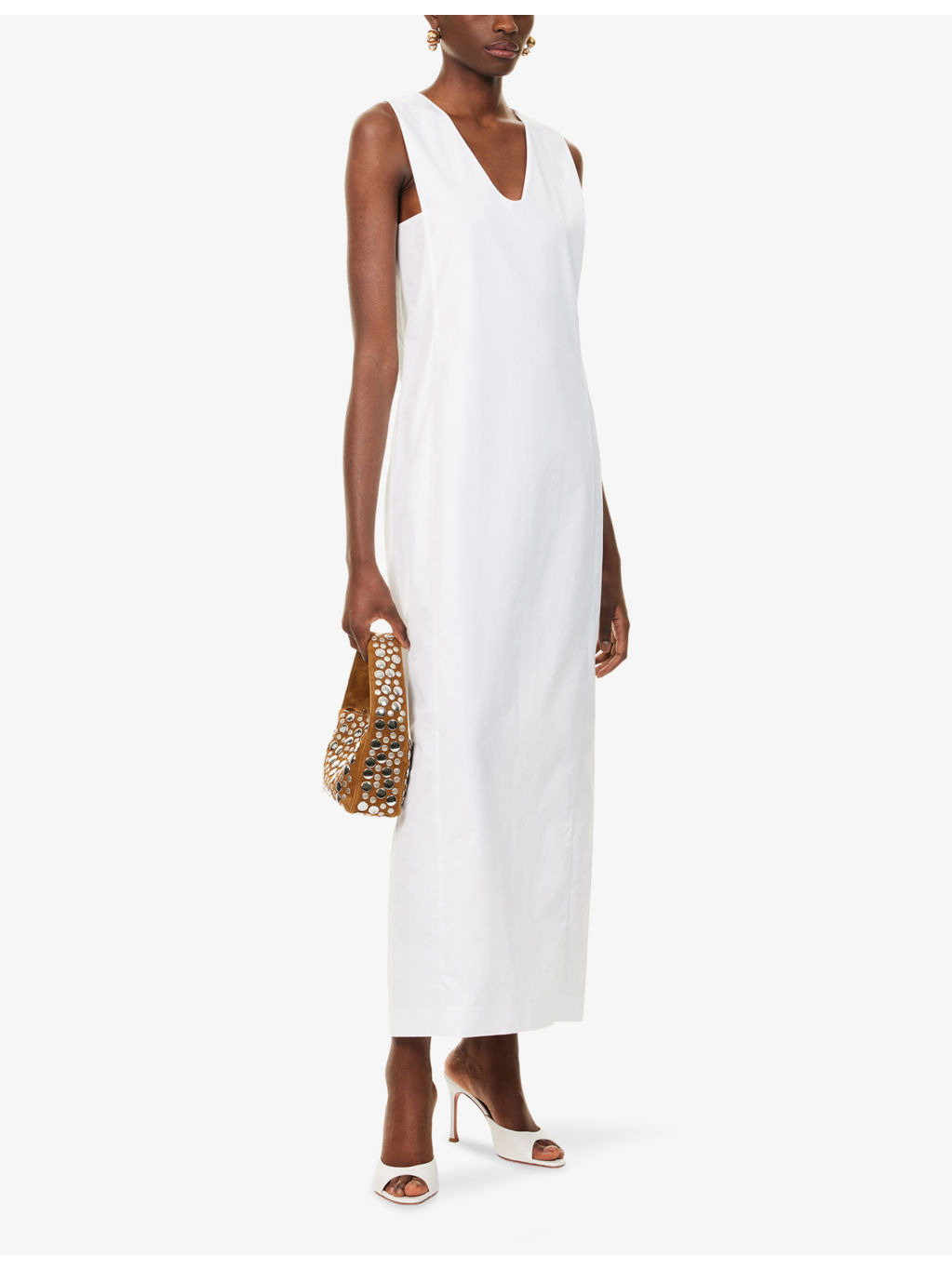 Avery Sleeveless Cotton Maxi Dress - 2