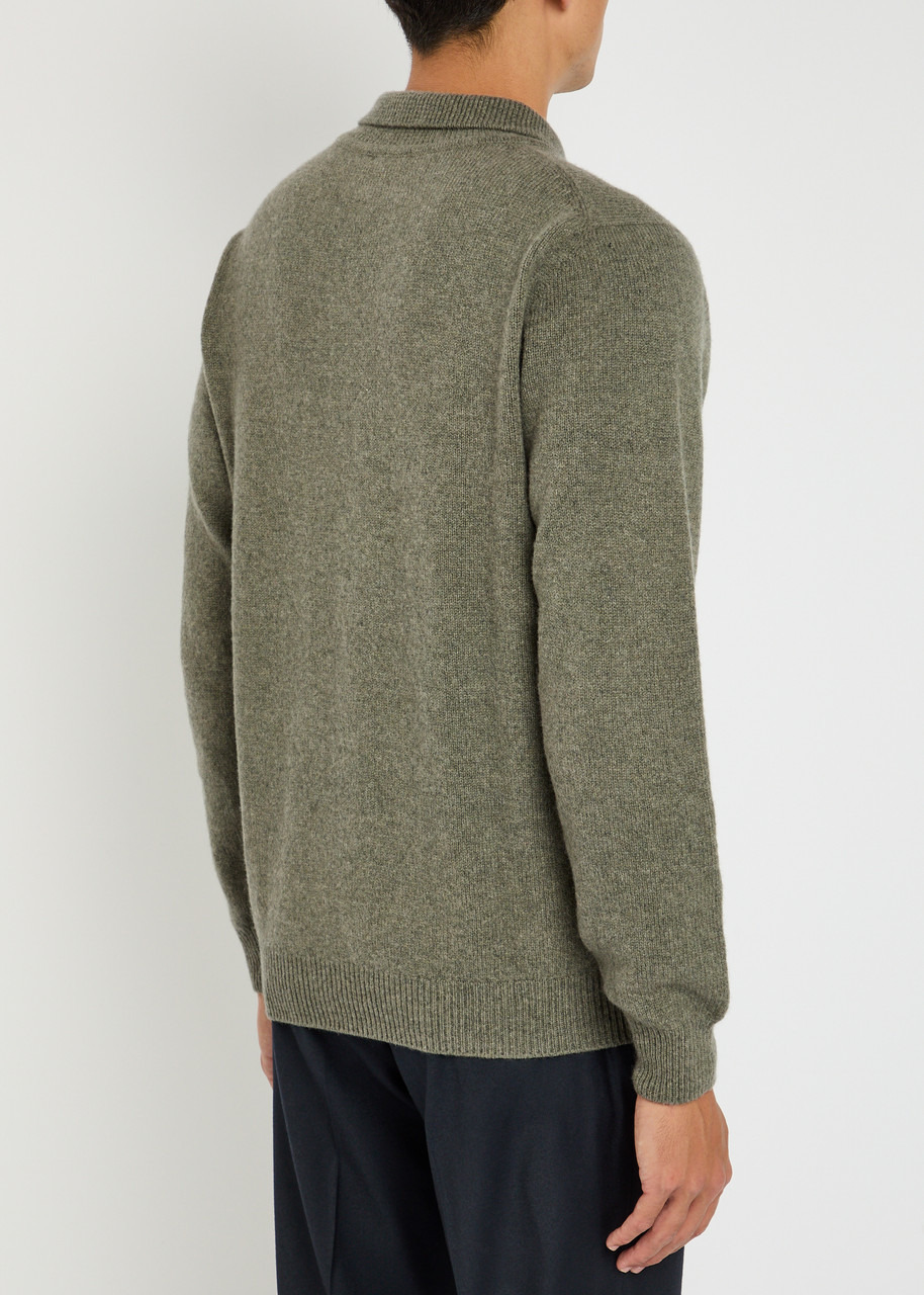 Sunspel Wool Polo Jumper - 3
