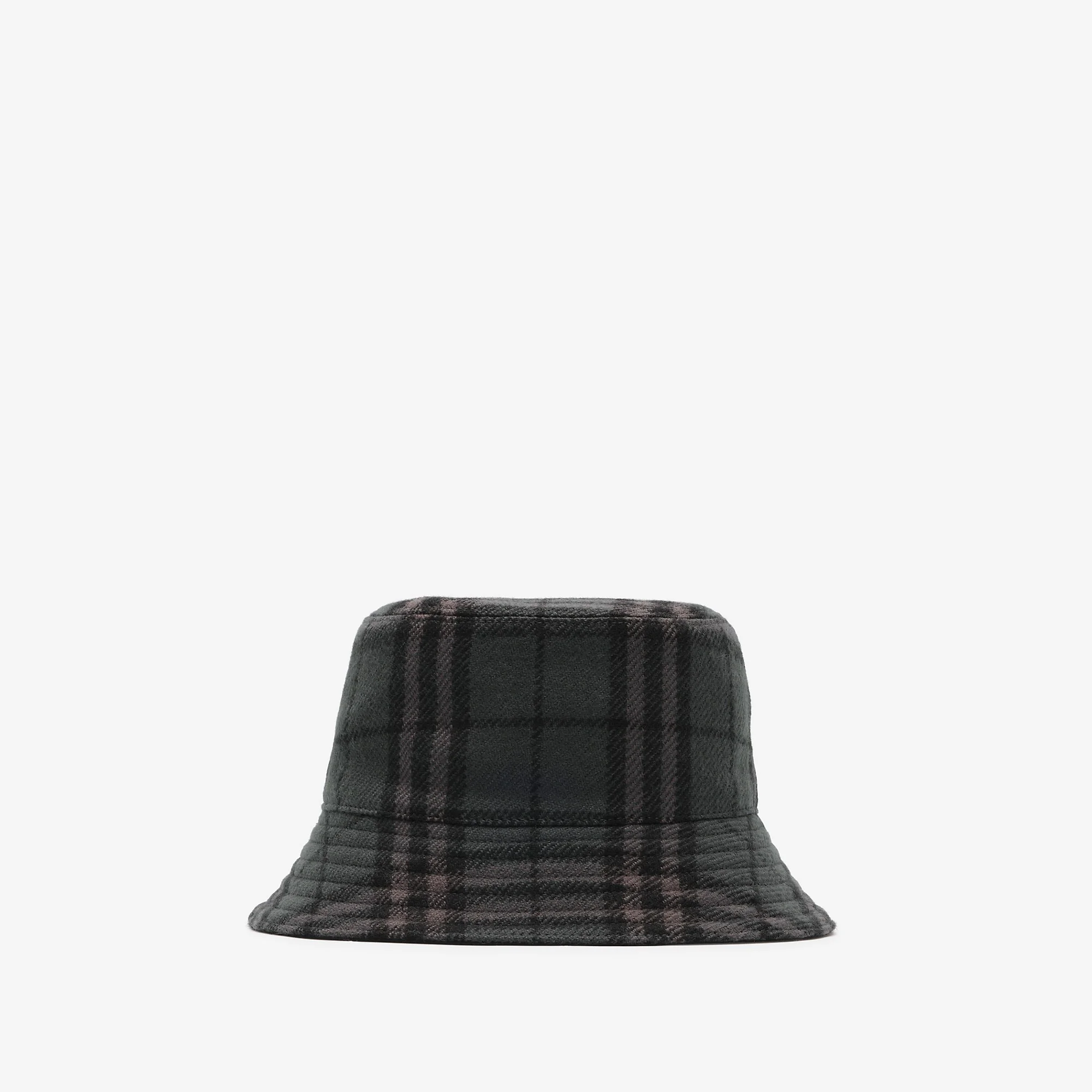 Reversible Check Wool Bucket Hat - 1