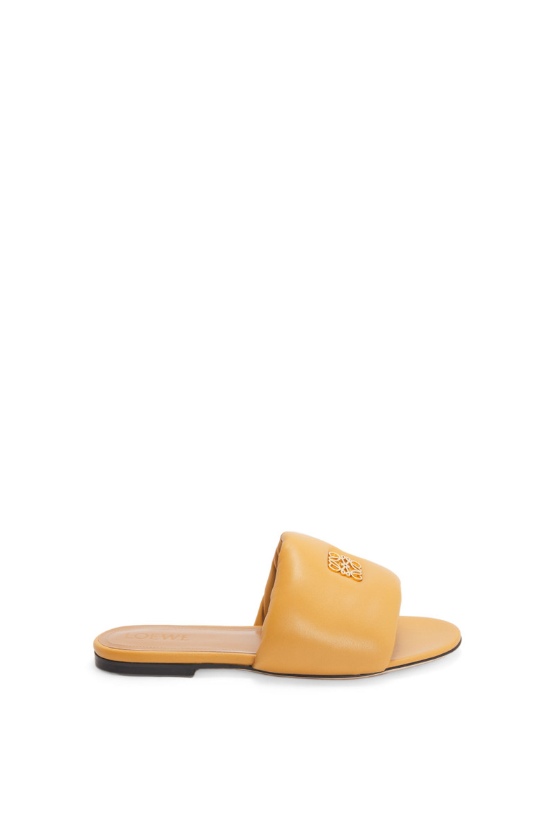 Anagram padded slide in lambskin 1