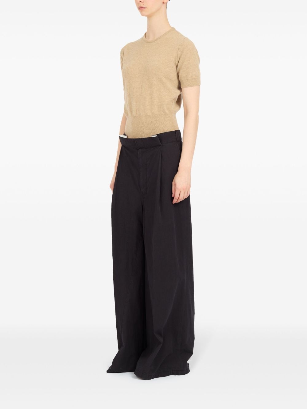 four-stitch logo palazzo trousers - 7