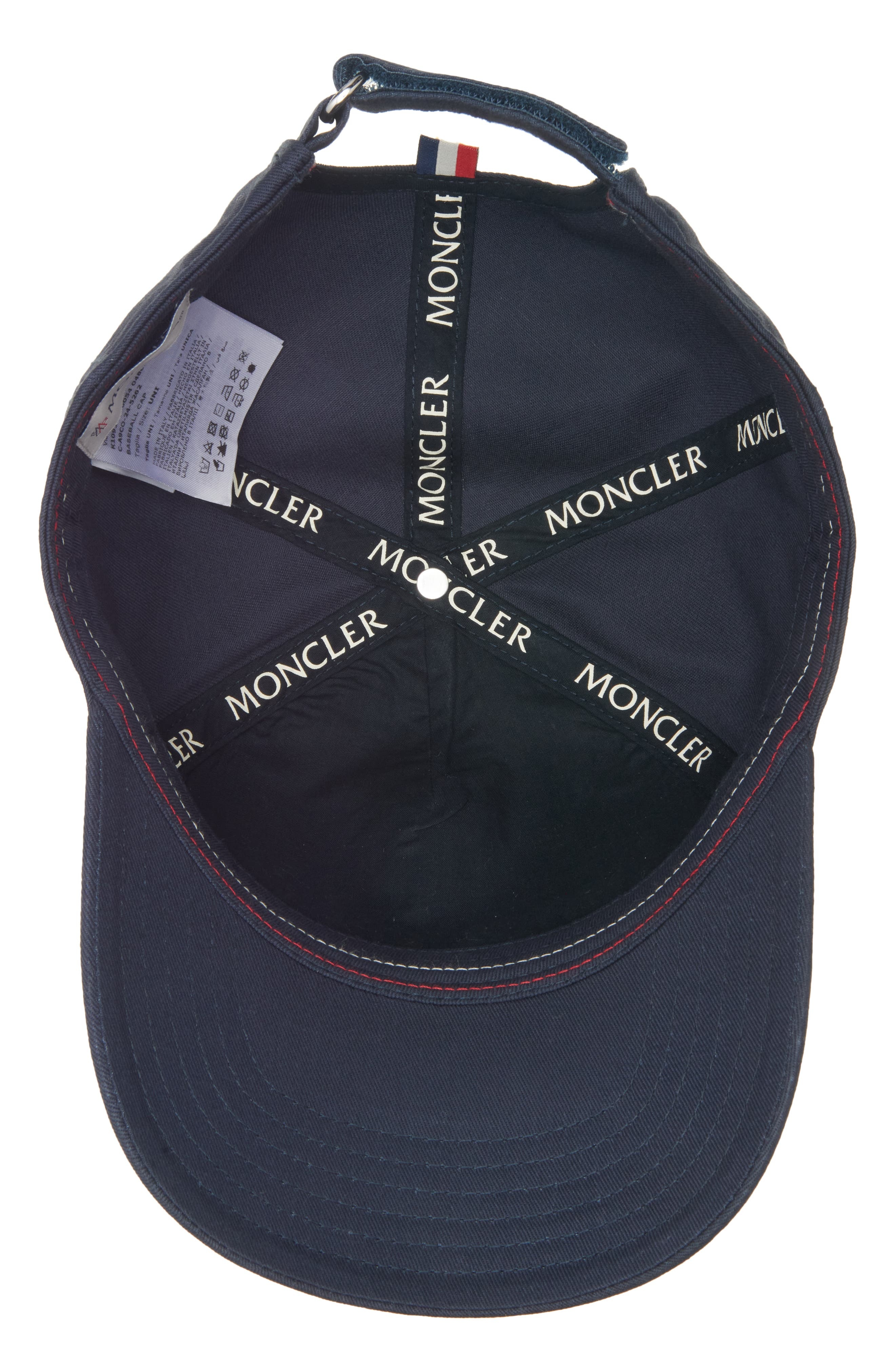 Moncler Embroidered Logo Adjustable Baseball Cap in Dark Navy Blue at Nordstrom - 5