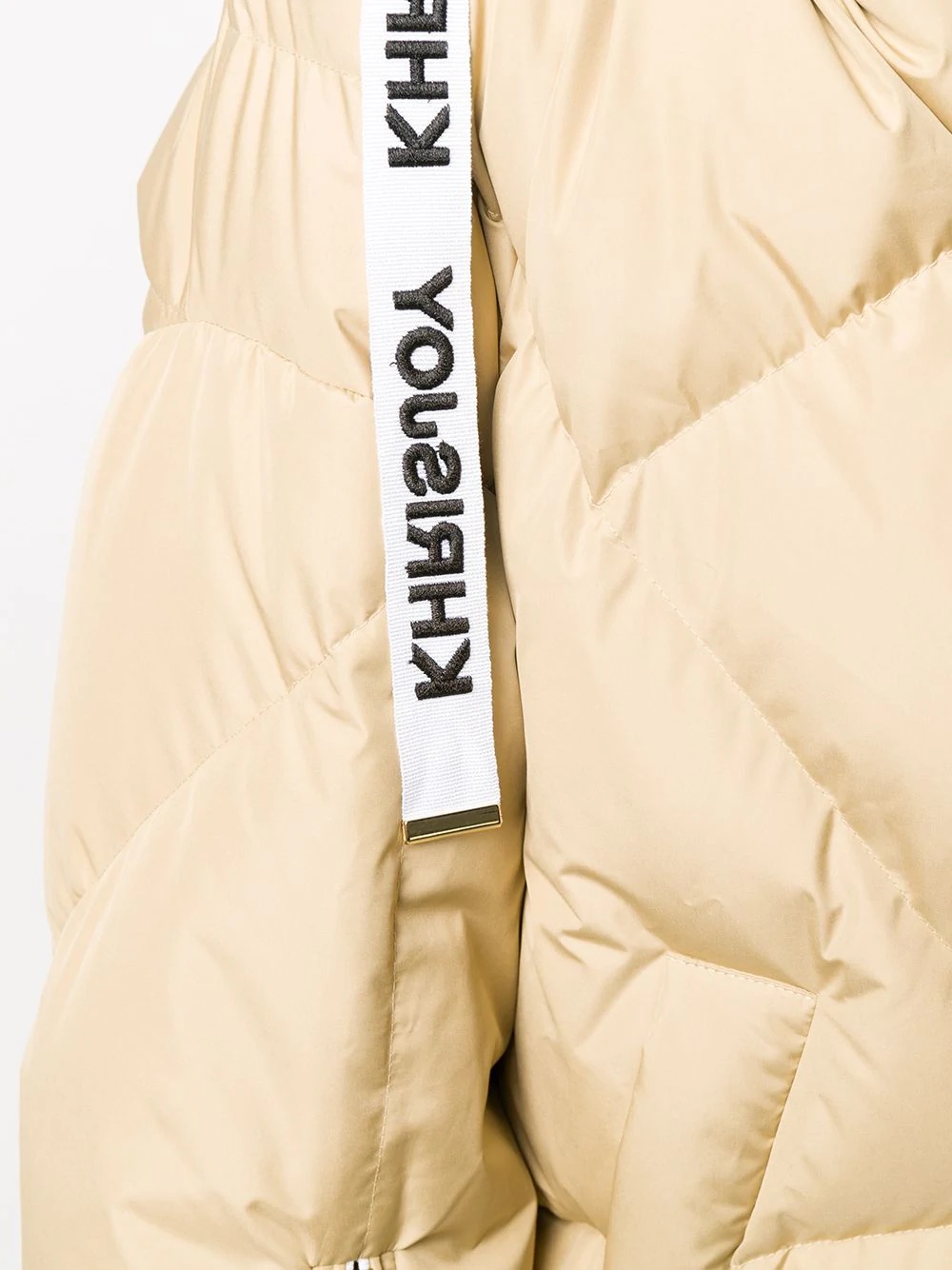 logo drawstring puffer jacket  - 5