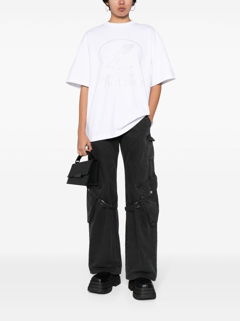 logo-print cotton T-shirt - 3