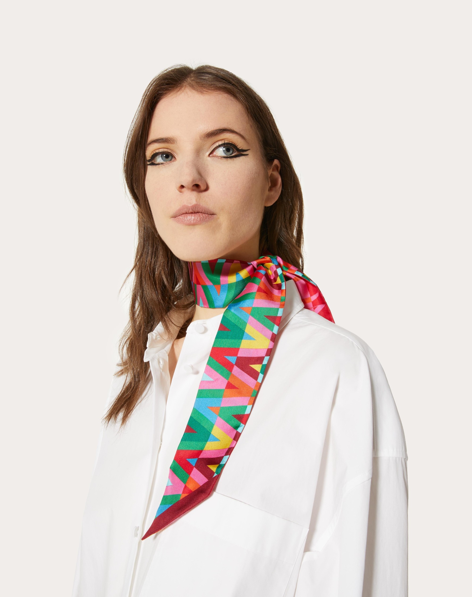 V OPTICAL VALENTINO ARCHIVE 1973 BANDEAU SCARF IN SILK TWILL - 4