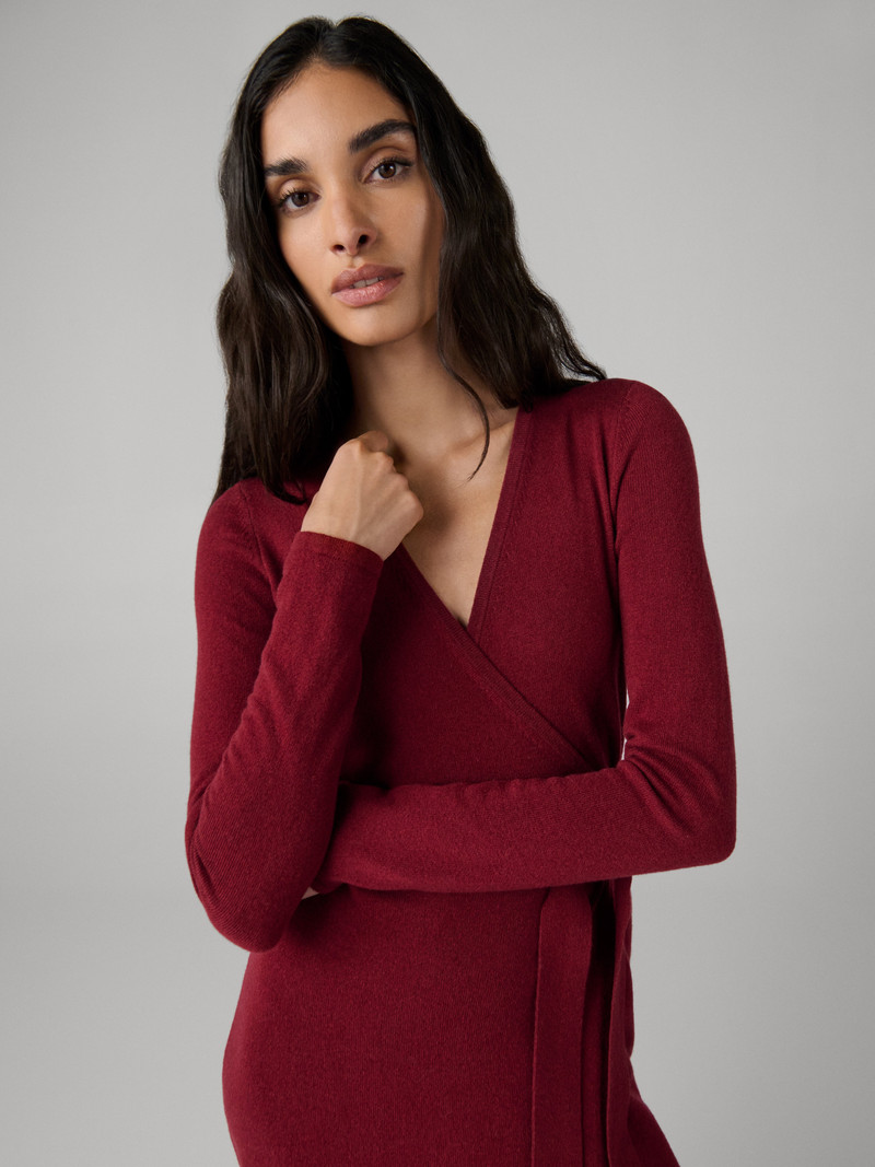 Astrid Cashmere Wool Wrap Dress 4