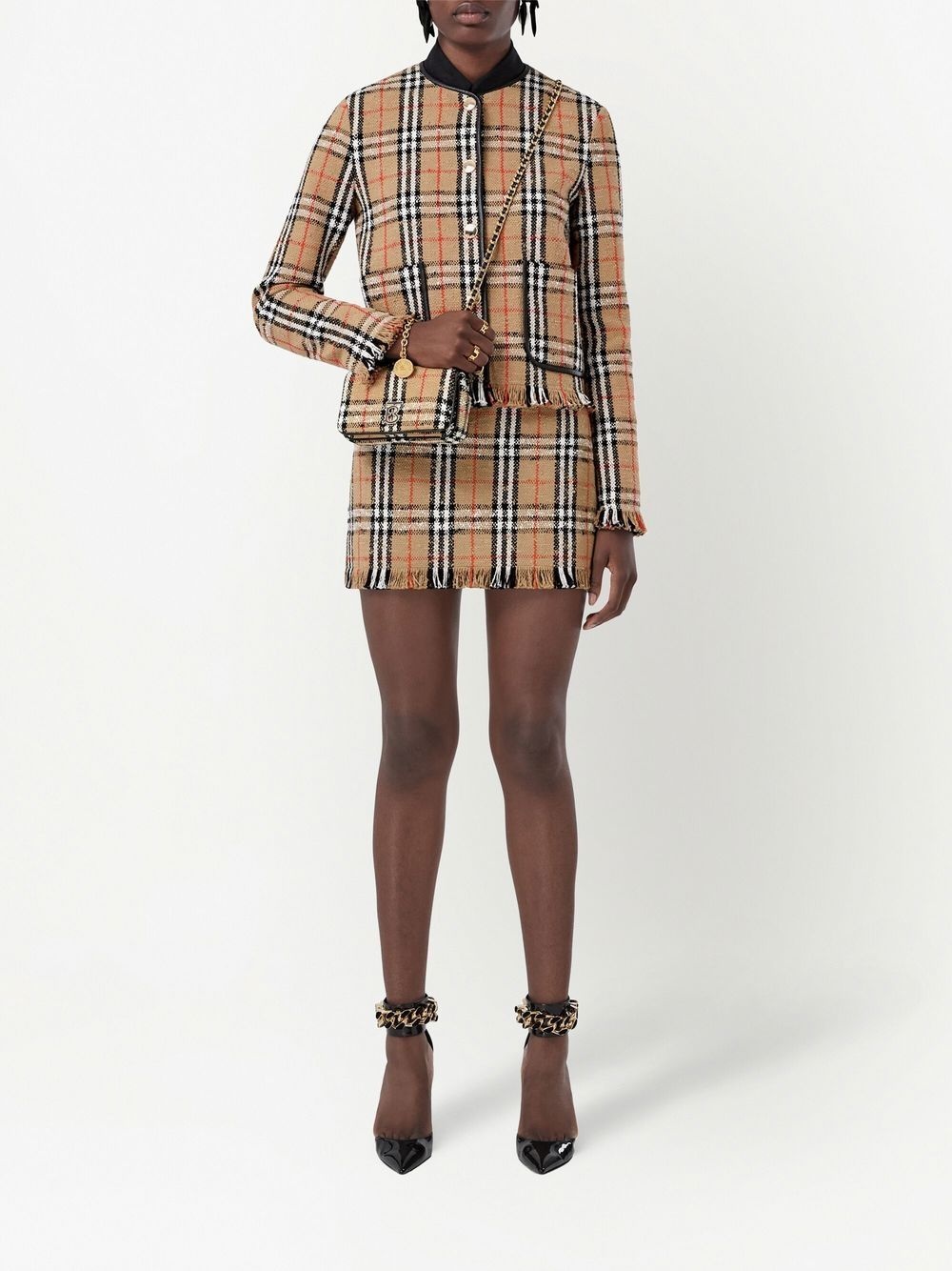Vintage Check bouclé mini skirt - 2