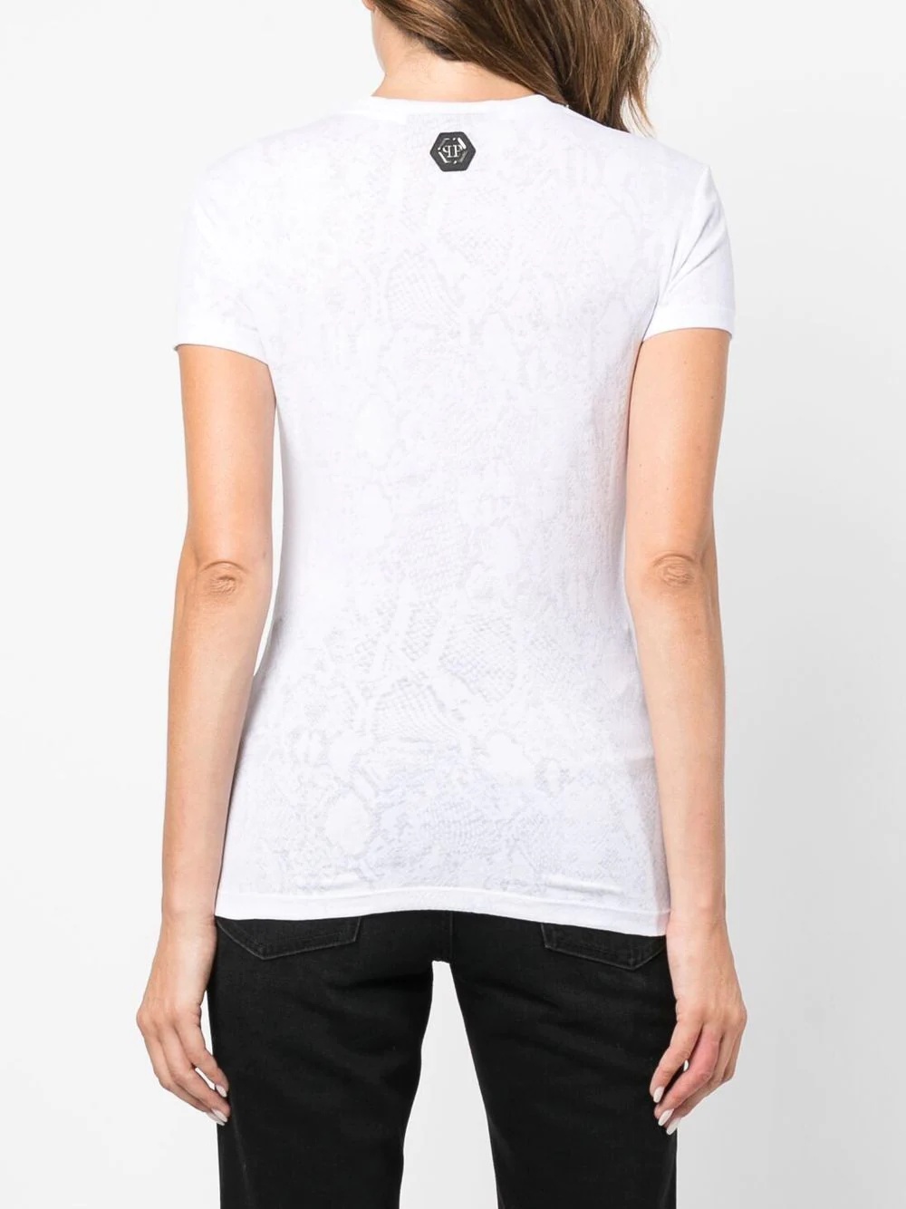 crystal-embellished cotton T-shirt - 4