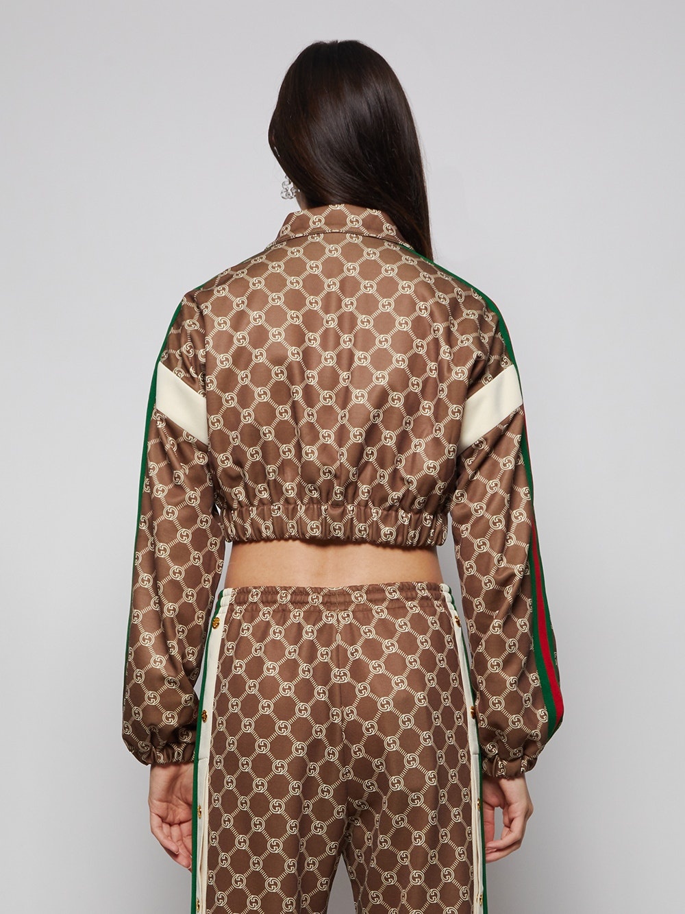 Gucci Interlocking G Zipper Jacket, Size XXS, Beige, Ready-to-wear