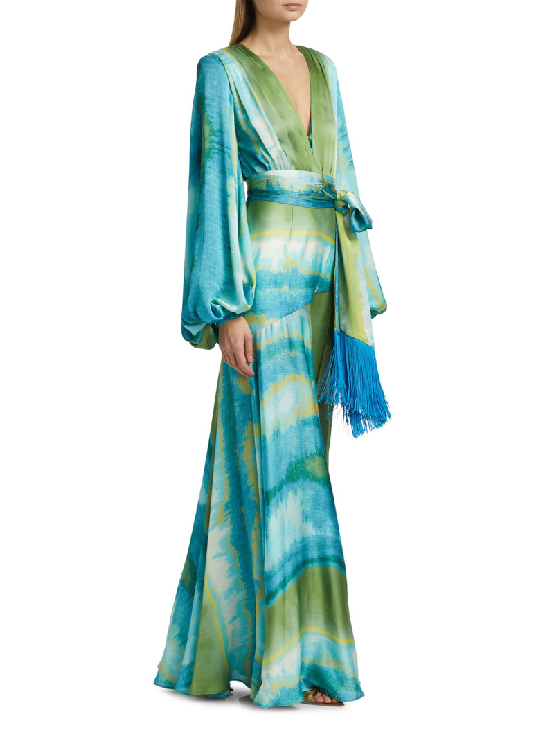 Women's ​Carmen Coastal Gown - Blue Multi 4