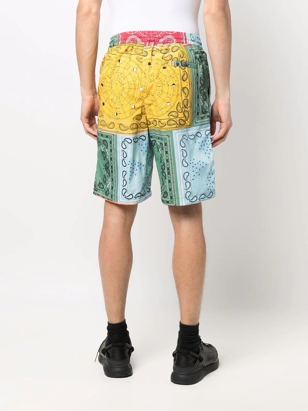 bandana patchwork shorts - 4