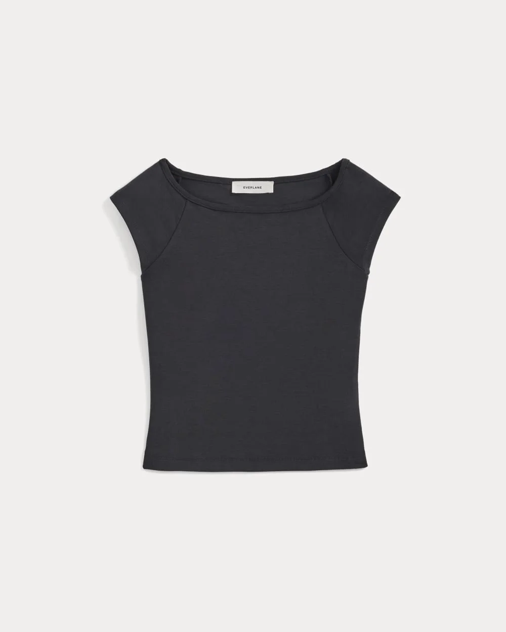BOATNECK CAP-SLEEVE TOP IN BUTTERKNIT - 1
