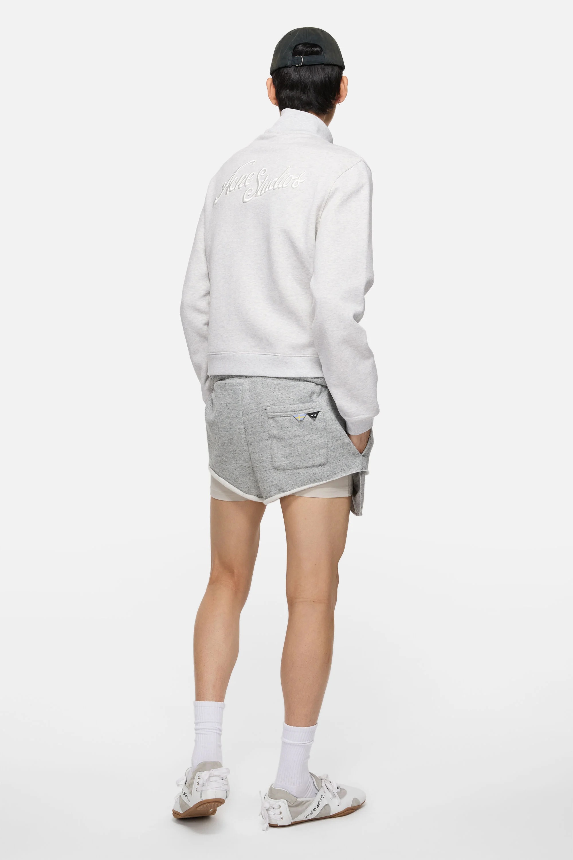 Zip-up sweatshirt - Pale Grey Melange - 4