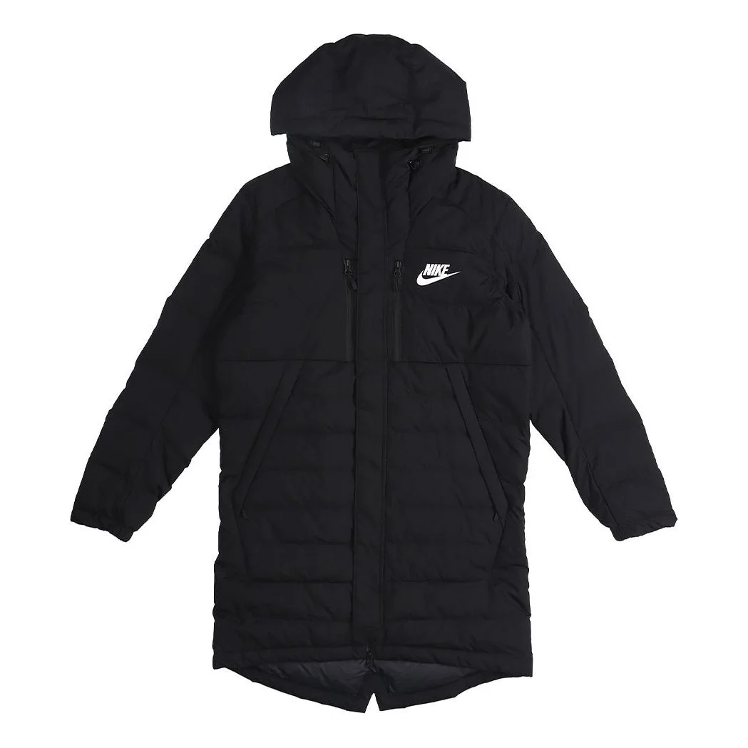 Cool City Nike Men's Winter Long Warm Lightweight Down Jacket AJ7949-010 - 1