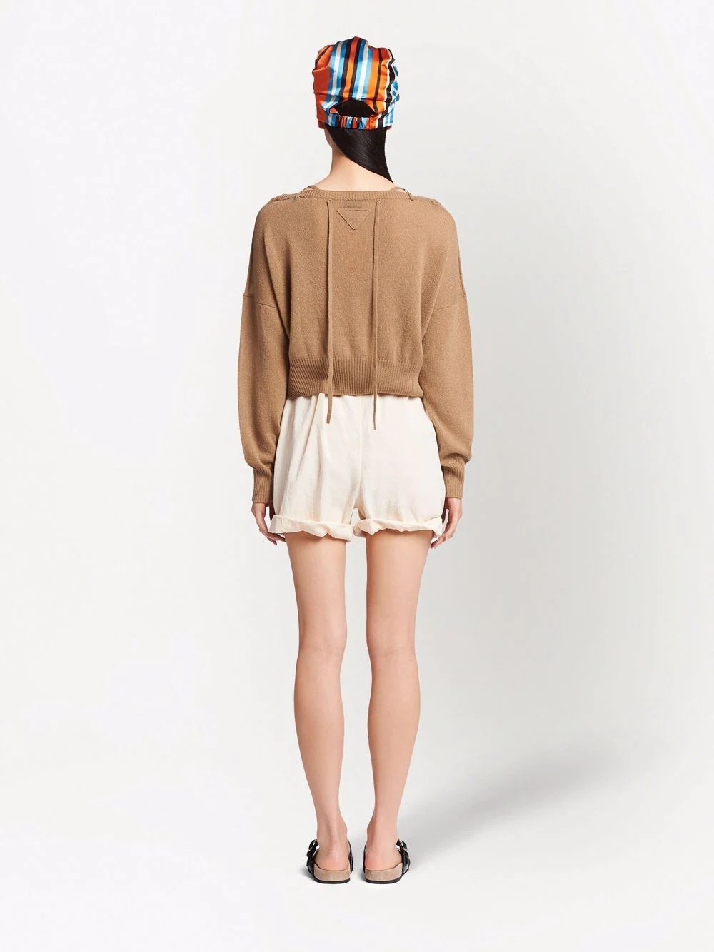 tie-fastening off-shoulder jumper - 3