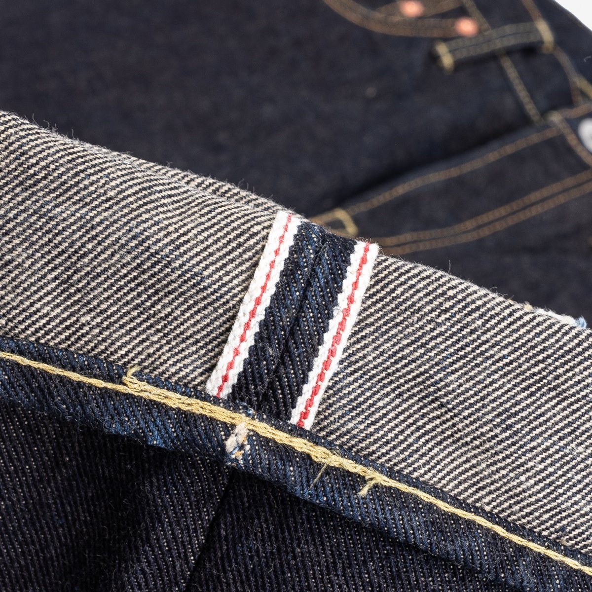 IH-777S-19L 19oz Left Hand Twill Selvedge Denim Slim Tapered Cut Jeans - Indigo - 10