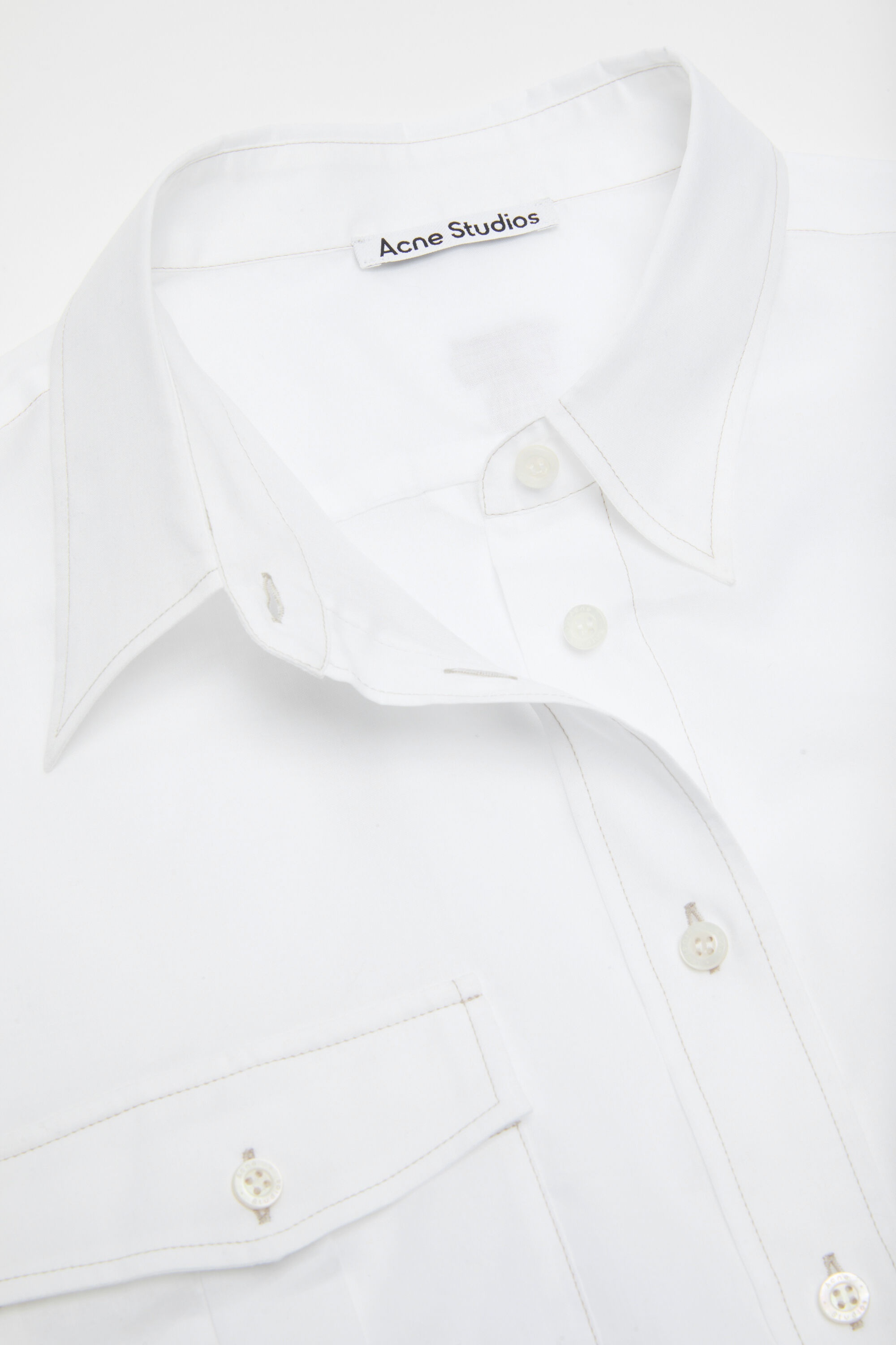 トップス Acne Studios 24aw BUTTON-UP SHIRT 44 Acne Studios - Button-up shirt - White