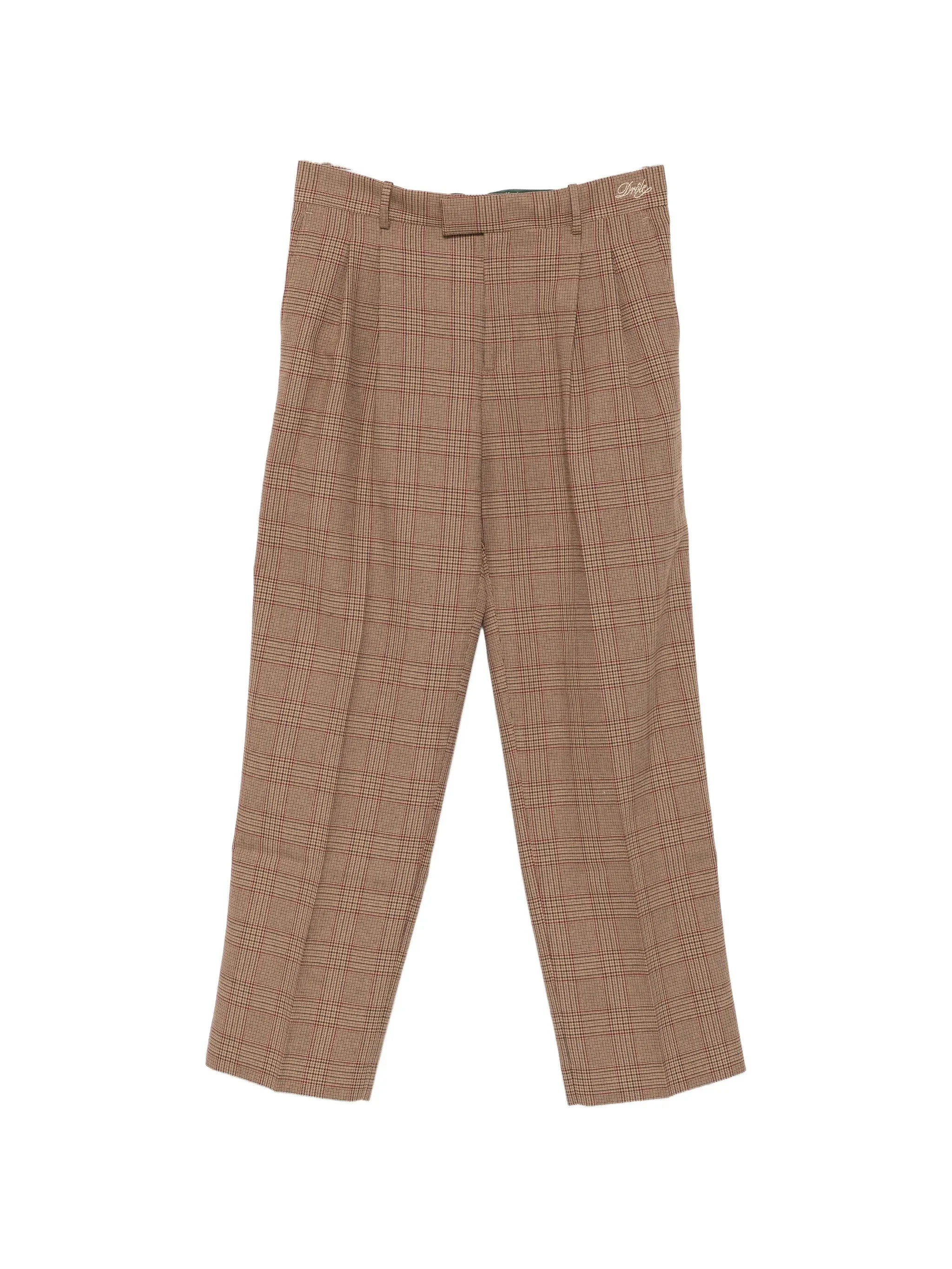 Drole De Monsieur Check-pattern Pleated Trousers - 1