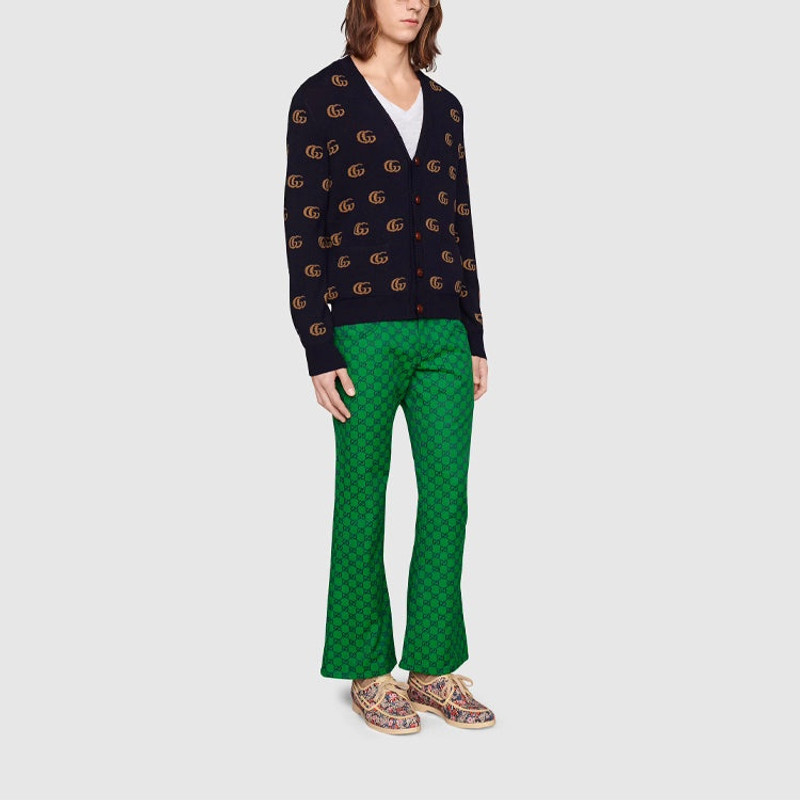 GUCCI Gucci Linen V-Neck T-Shirt With Double G 'White' 645269-XJC6N-9692 outlook