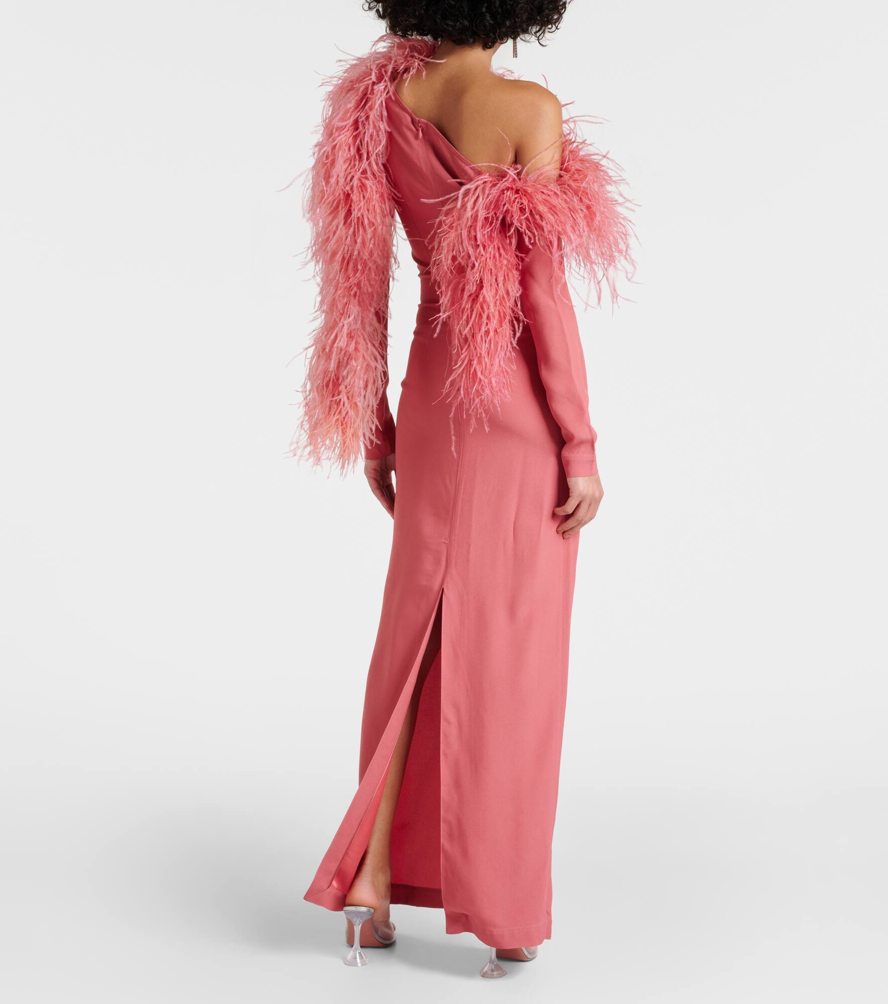 Garbo feather-trimmed gown - 3
