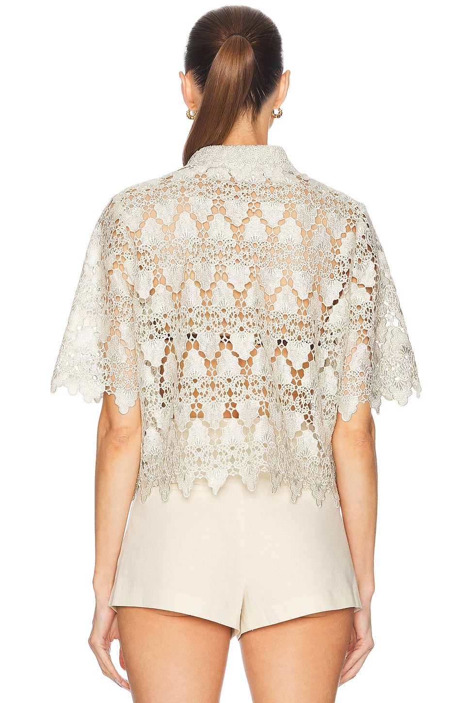 The Lace Button Up Shirt - 4