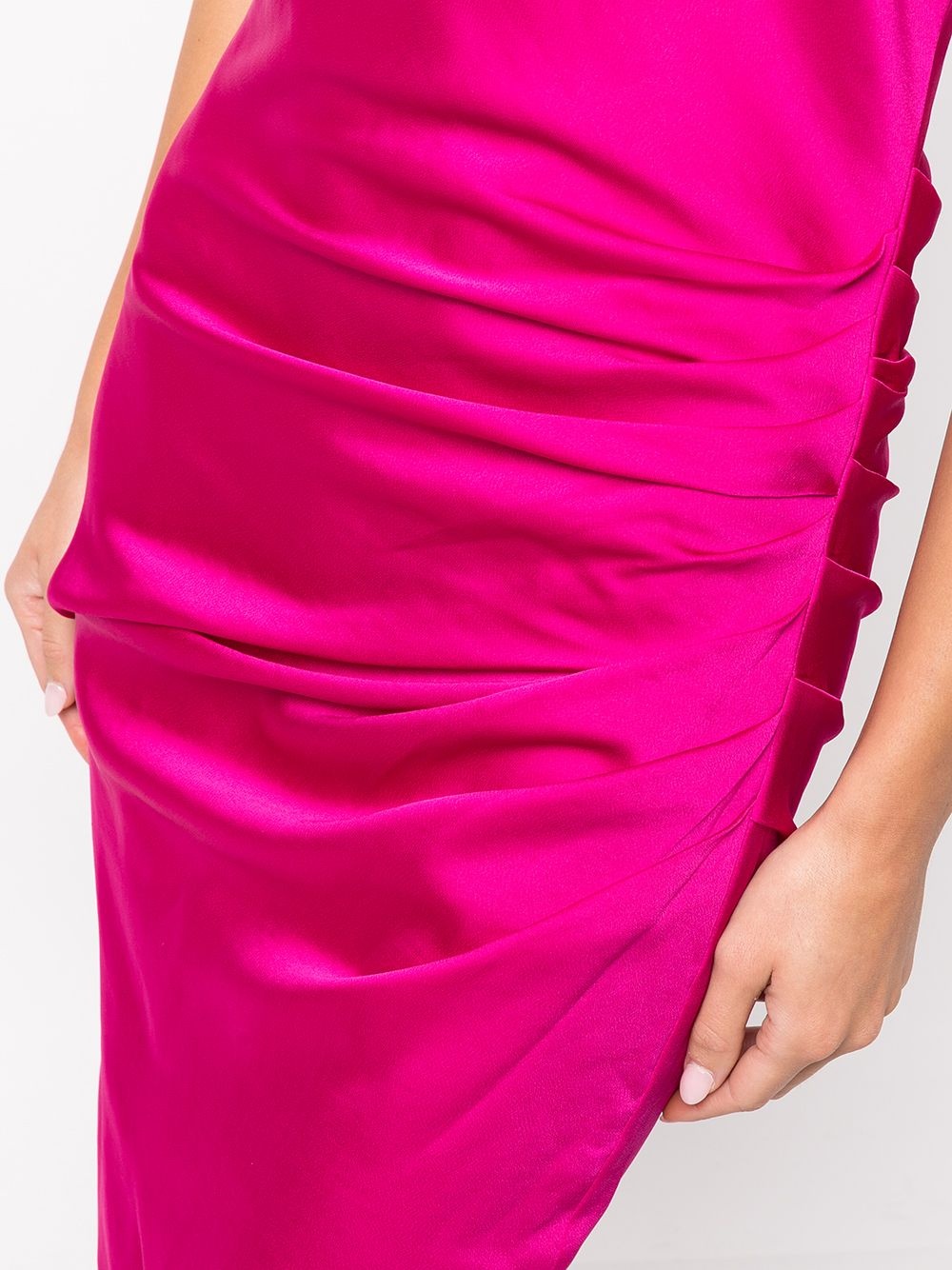 Draped-Front embellished midi dress - 5