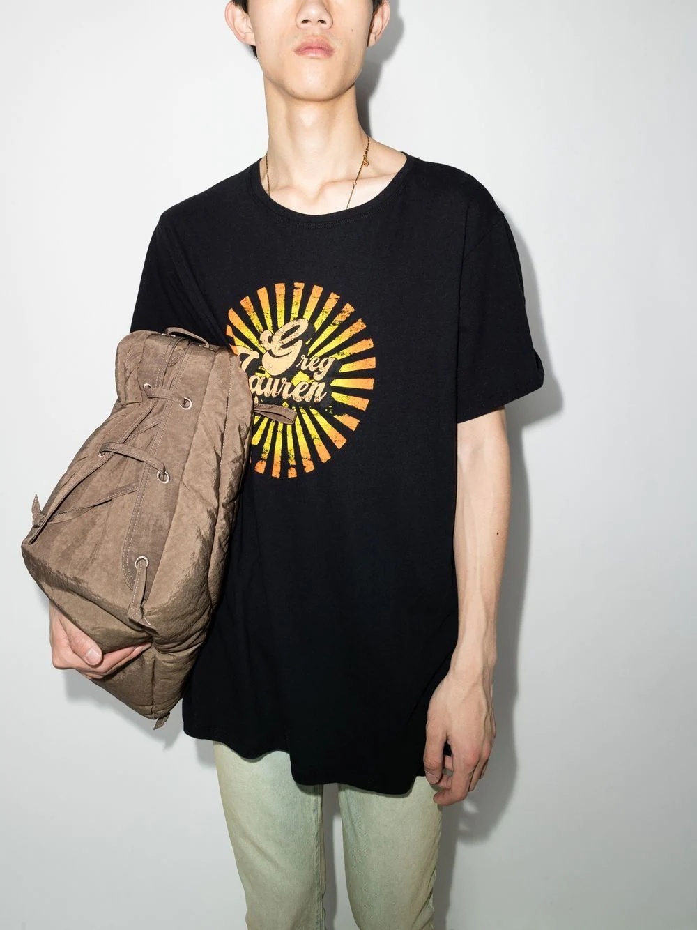 sun-print round-neck T-shirt - 2