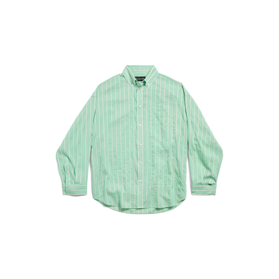 Cocoon Shirt in Green/white - 1